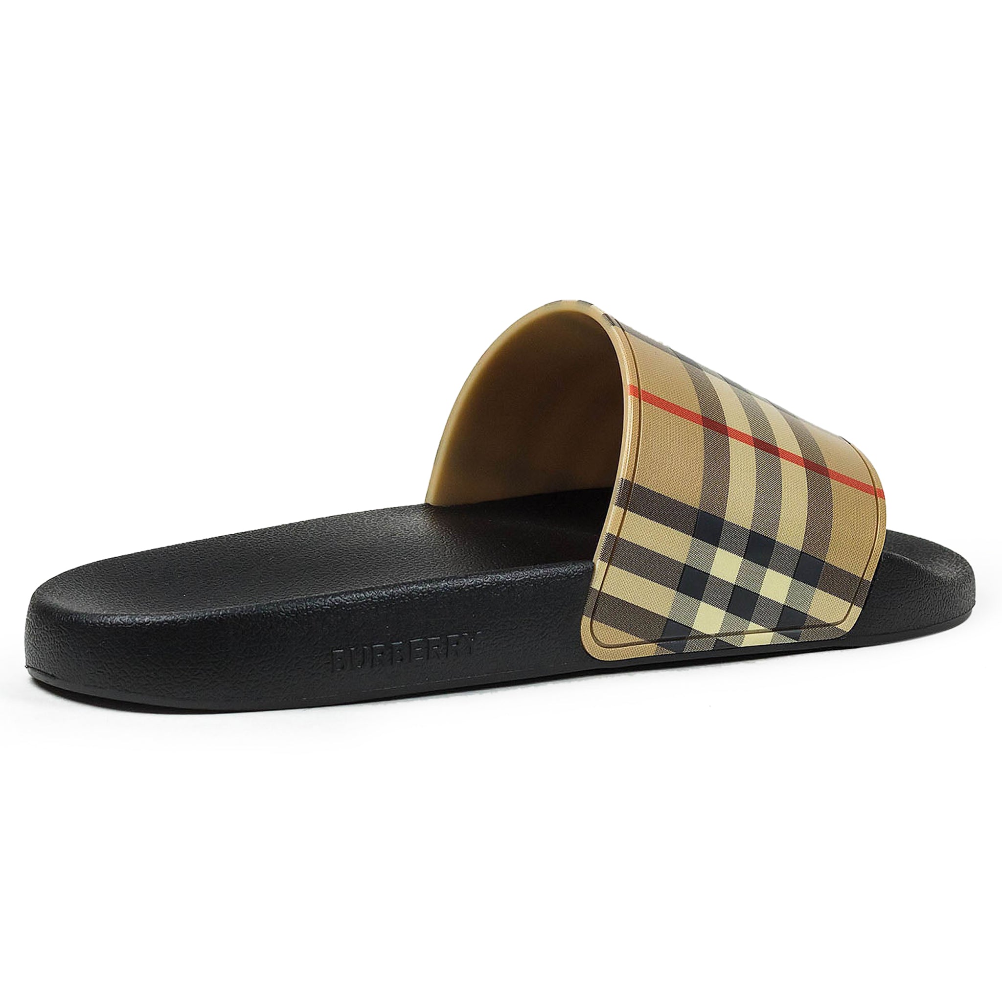 Burberry Furley Beige Slides for Women - Luxury Comfortable Summer Sandals - Perfect for Beach, Poolside & Casual Outings