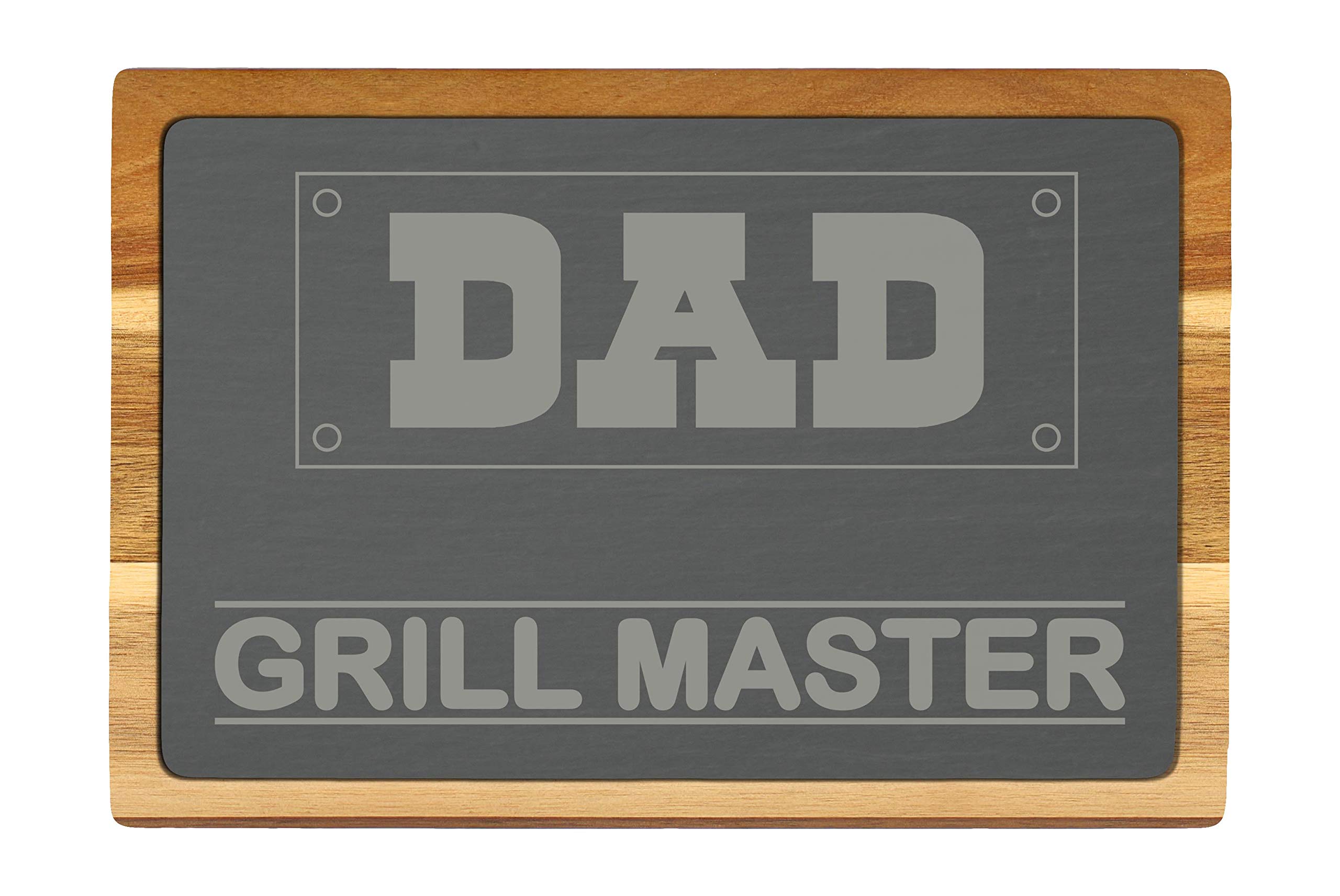 Premium Rectangle Slate Cutting Board for BBQ & Grilling - Perfect for Kitchen Decor & Grill Master Dad Gifts | Ideal for Outdoor Cooking, Serving Charcuterie & Entertaining
