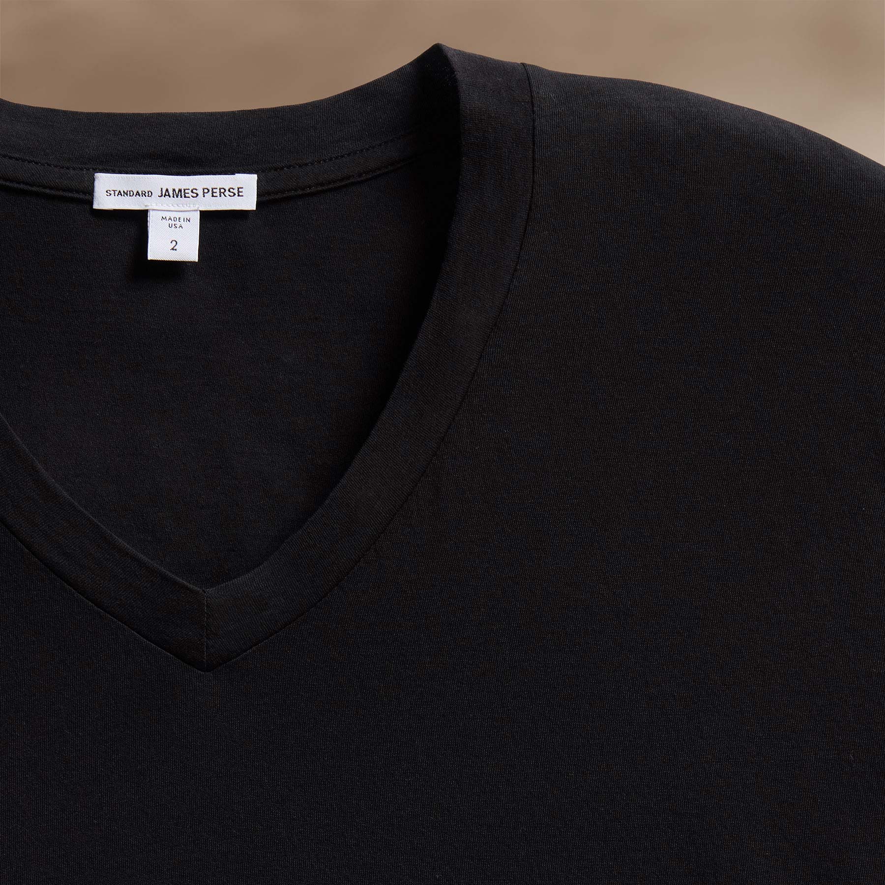 Clear Jersey V Neck T-Shirt for Women - Soft & Comfortable Black Top for Casual Wear & Layering