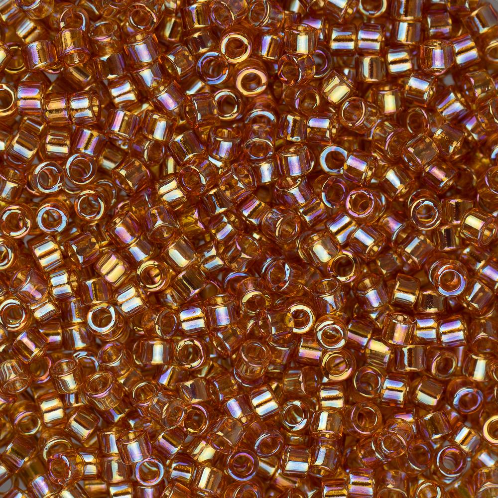11/0 Delica Beads #1241 Marigold Transparent AB Glass Seed Beads - 5.2g for Jewelry Making, Beadweaving, Embroidery & DIY Crafts