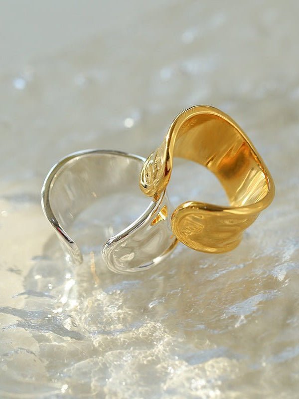 Minimalist Irregular Split Ring Sterling Silver Jewelry - Elegant & Unique Handmade Ring for Women, Perfect for Everyday Wear & Special Occasions