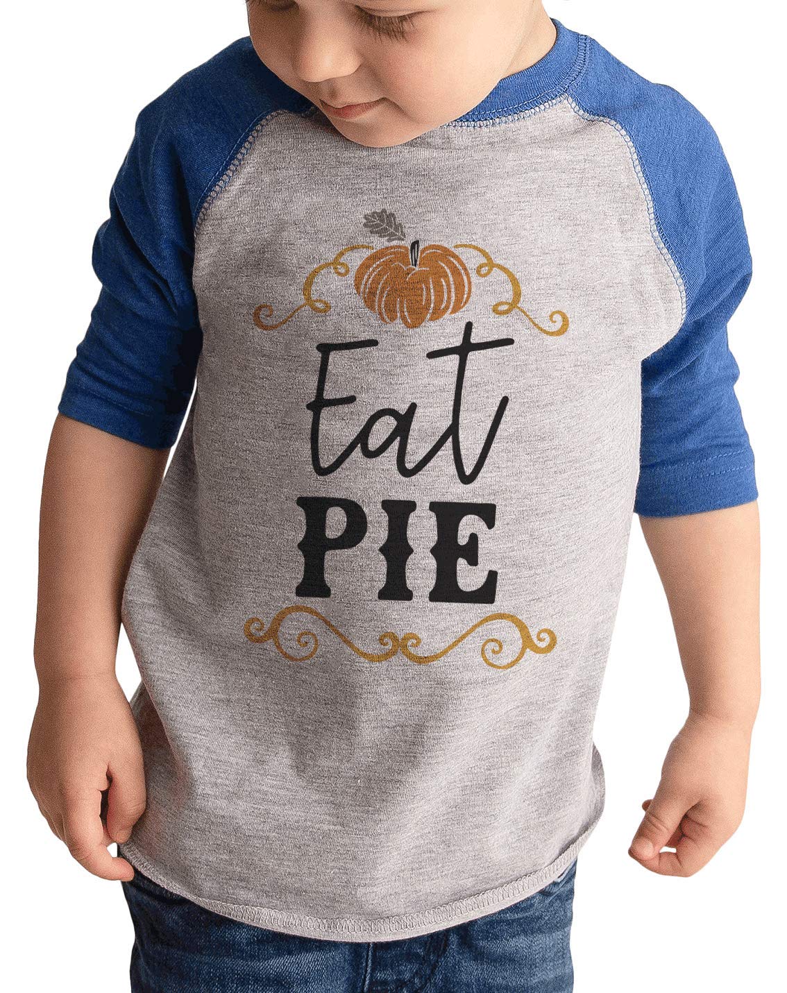 7 Ate 9 Apparel Kids Eat Pie Graphic T-Shirt - Fun Math Pun Tee for Boys & Girls - Perfect for School, Birthday Parties & Family Gatherings