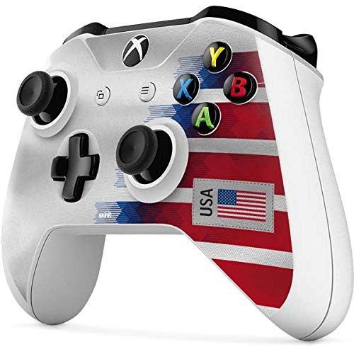 Skinit Decal Gaming Skin for Xbox One S Controller - USA Soccer Flag Design | Protective Vinyl Sticker Wrap | Perfect for Gamers & Sports Fans
