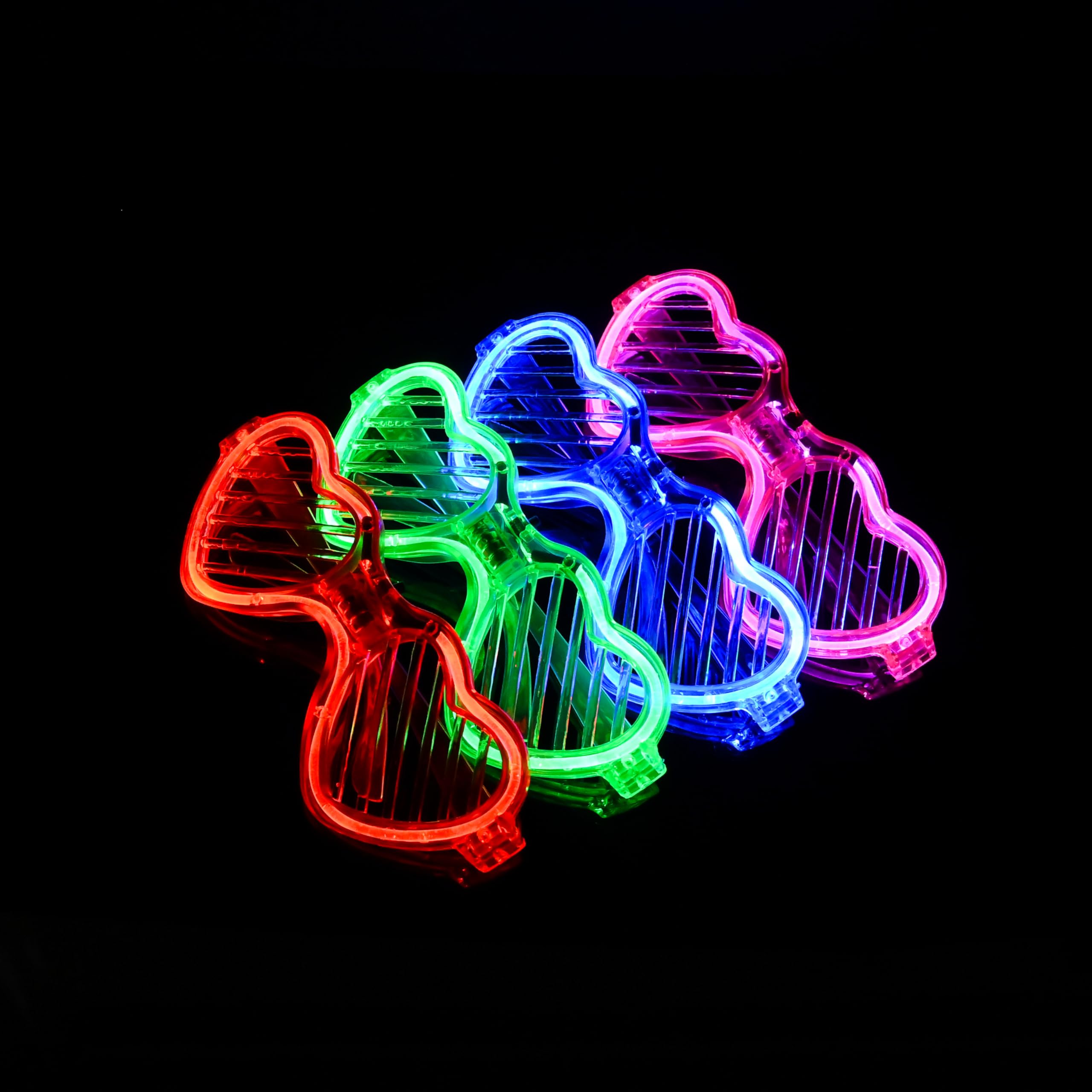 Fsmiling 24 Pack LED Light Up Glasses for Adults - Glow in The Dark Party Supplies, Party Favors for Halloween, Raves, Concerts & Night Events