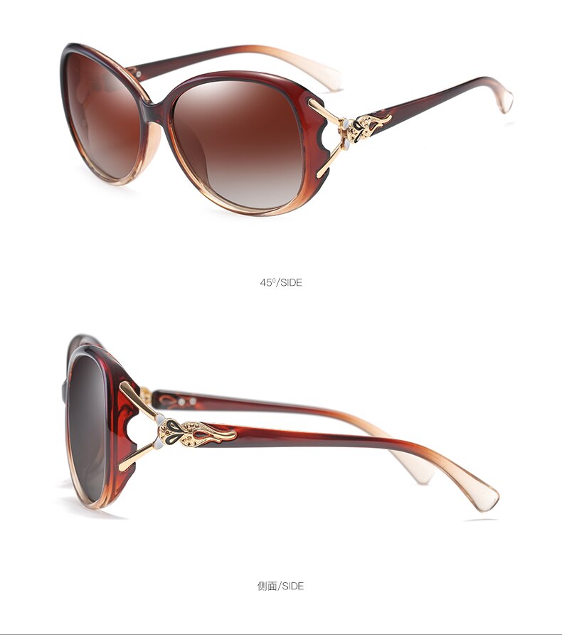 Aidien Women's Oval Sunglasses with Full Rim Polycarbonate Frames - UV Protection Reading Glasses (Style 8842) for Driving, Reading & Outdoor Activities