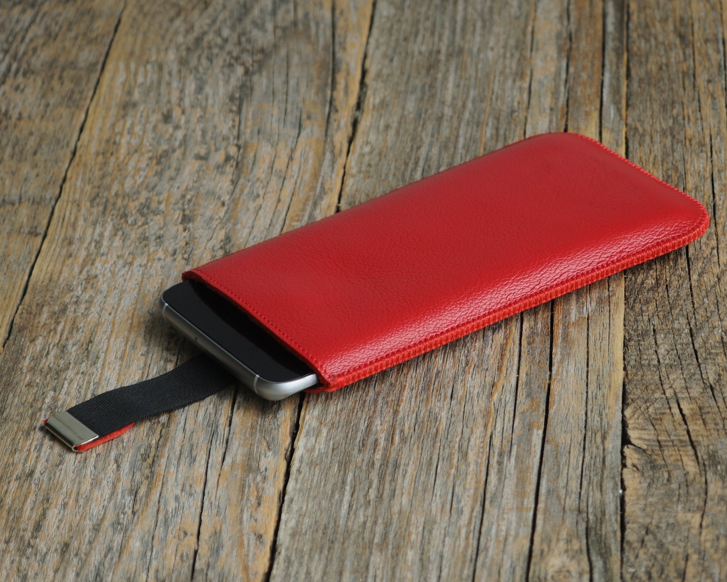 Premium Italian Red Leather Case Compatible with iPhone 16 Pro - Luxury European Made Phone Cover for Protection & Style - Perfect for Business, Travel & Everyday Use