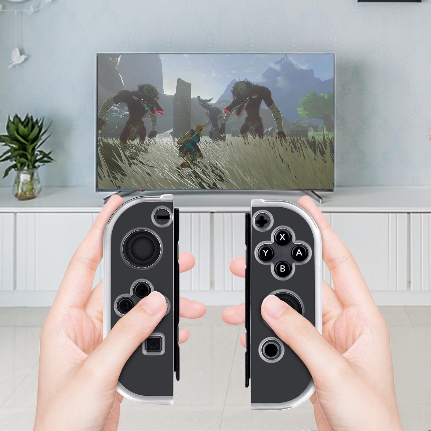 Premium Crystal Clear Hard Cover Case for Nintendo Switch Joy-Con Controllers - Protective Shell with Scratch Resistance for Gaming, Travel & Everyday Use