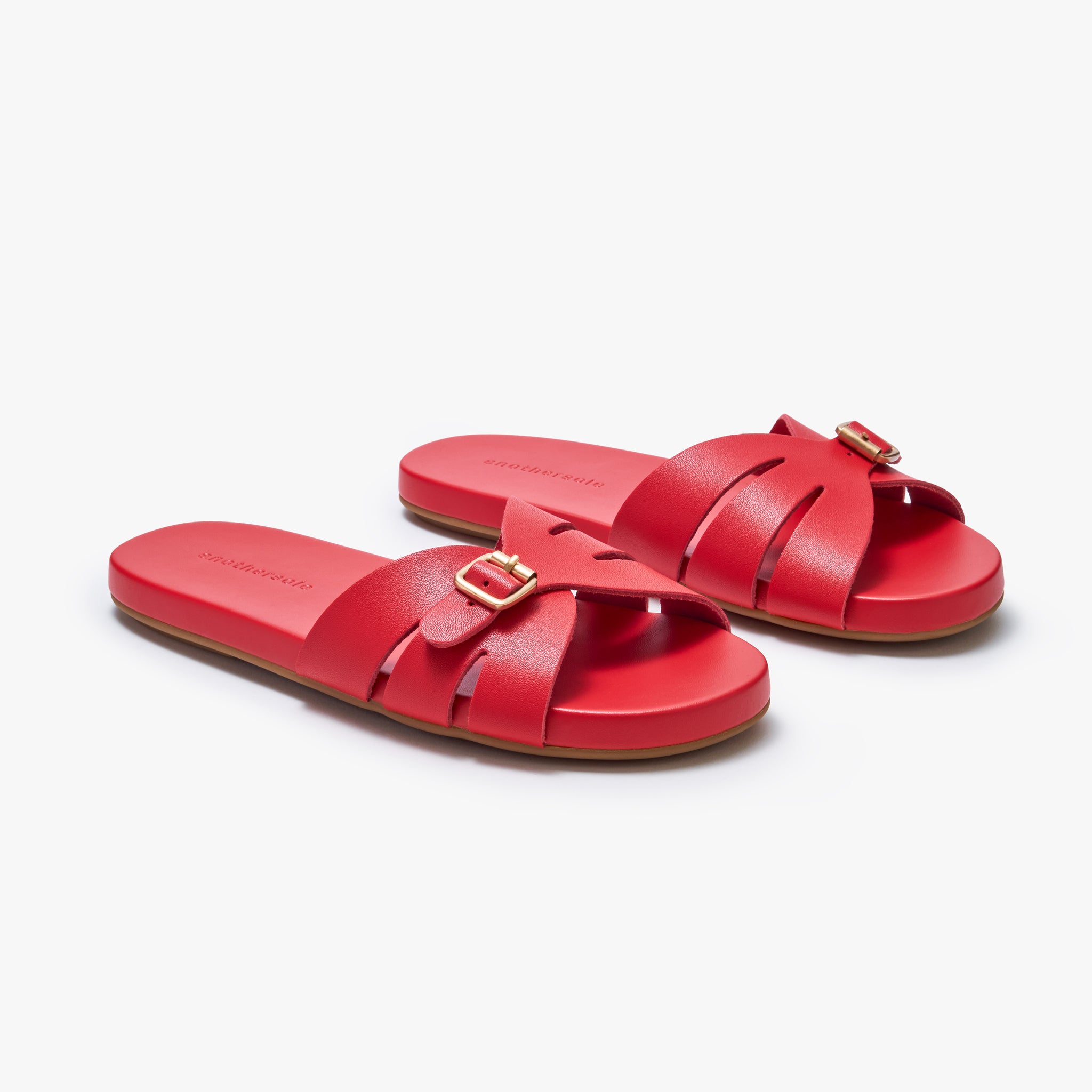 Sunday Slides Red - Comfortable & Stylish Women's House Slippers for Relaxing at Home, Lounging & Indoor Wear