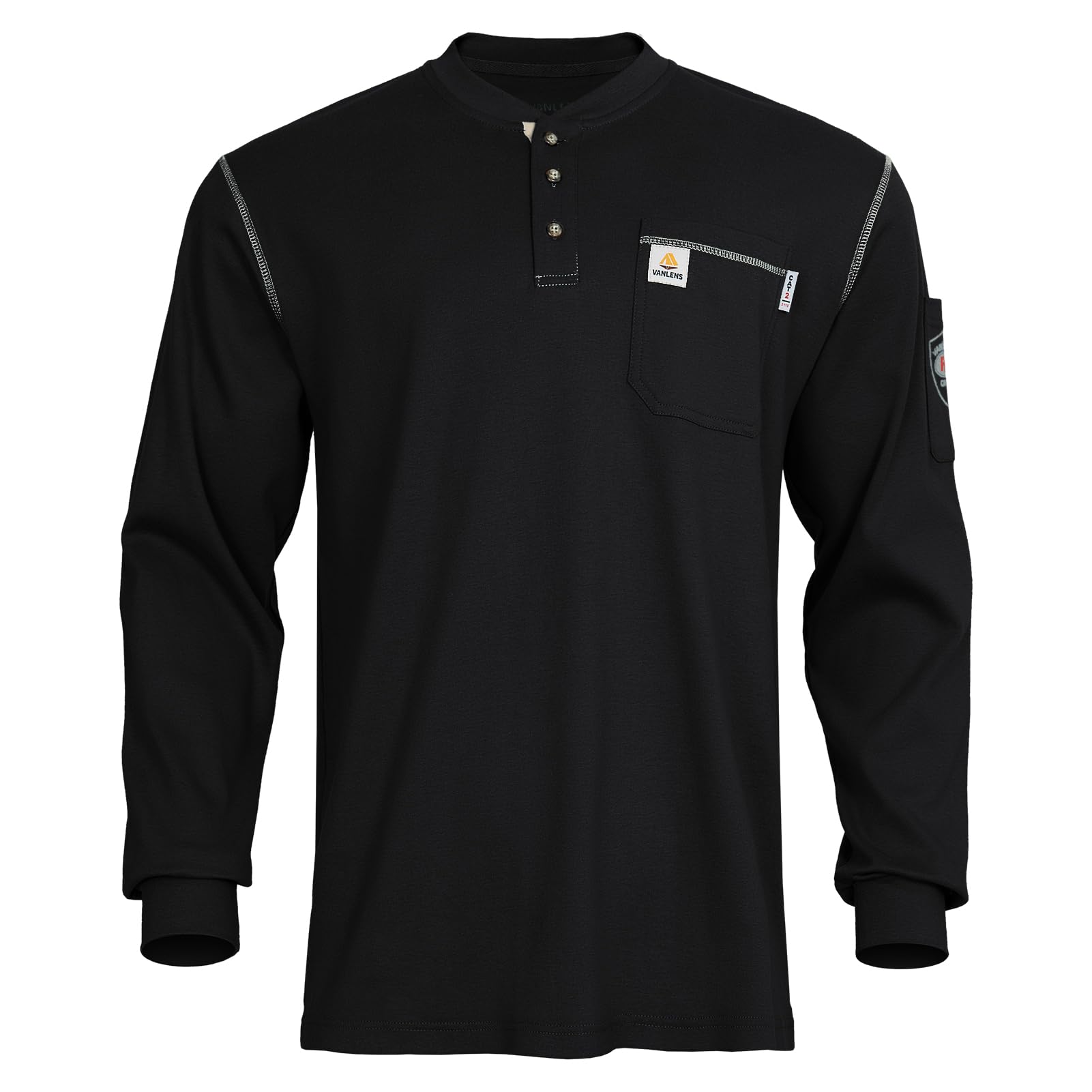 FR Shirts for Men CAT2/HRC2 Flame Resistant Work Shirts - 6.5oz Lightweight Long Sleeve Fire Retardant Shirt - Perfect for Electricians, Welders & Industrial Workers