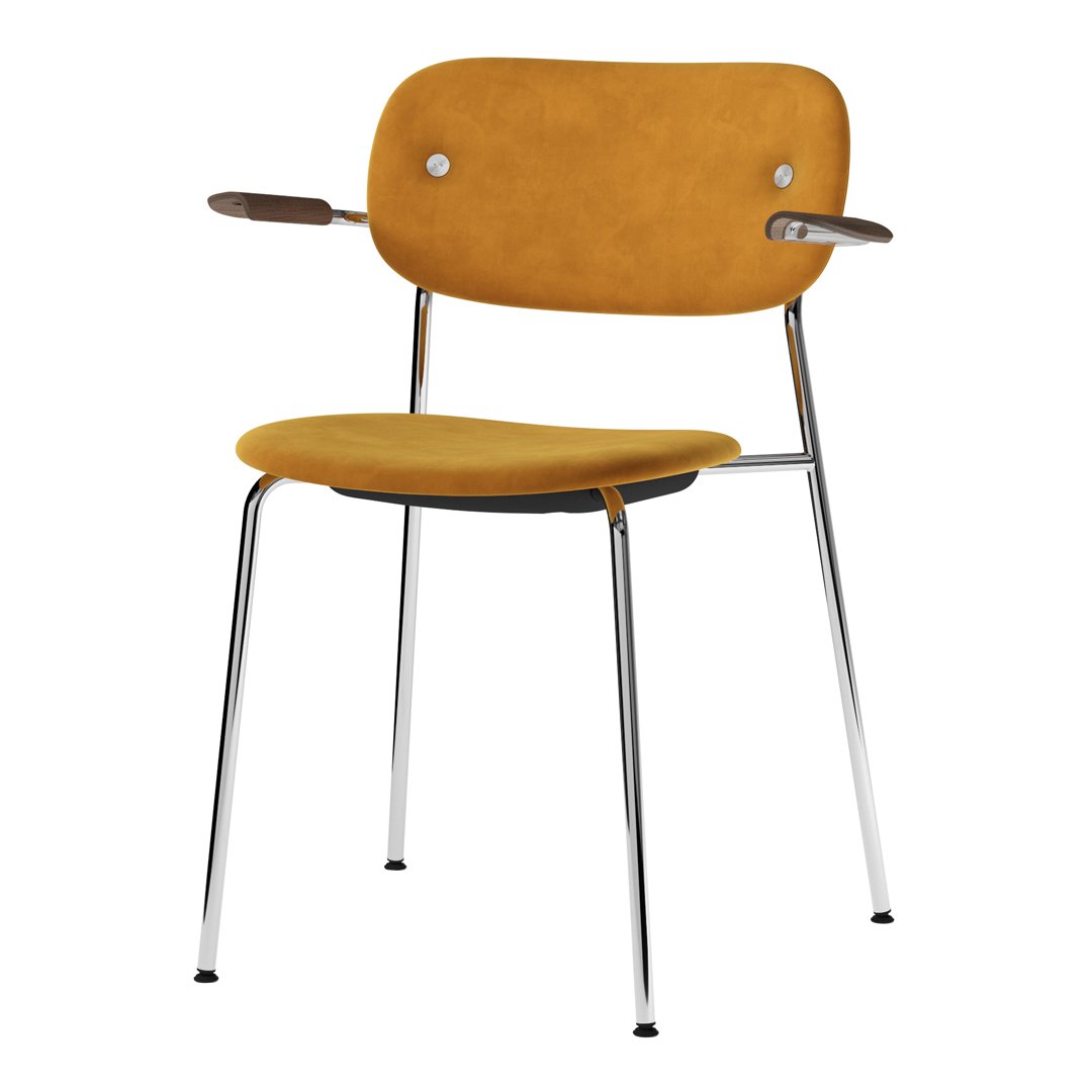 Co Dining Chair with Armrests - Fully Upholstered Modern Dining Chair for Kitchen, Dining Room & Breakfast Nook - Comfortable & Stylish Seating Solution