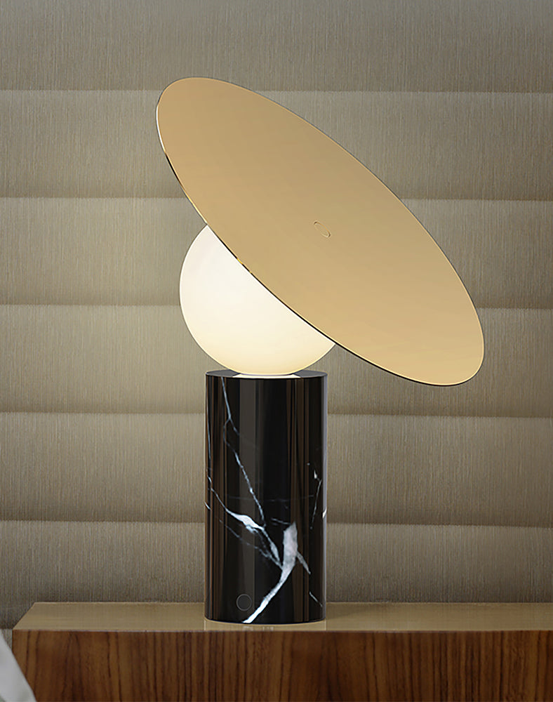 Modern Bola Disc Table Lamp - Sleek Minimalist Design for Bedroom, Living Room & Office - Warm LED Lighting for Cozy Ambience