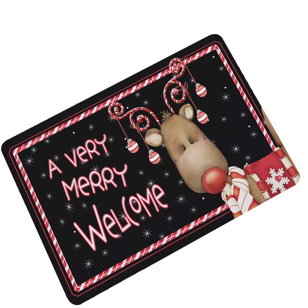 YQ Park Indoor/Outdoor Holiday Welcome Doormat - 17.7 x 27.6 Inch Christmas Entryway Rug - Perfect for Front Door, Porch, and Home Decor During Festive Season