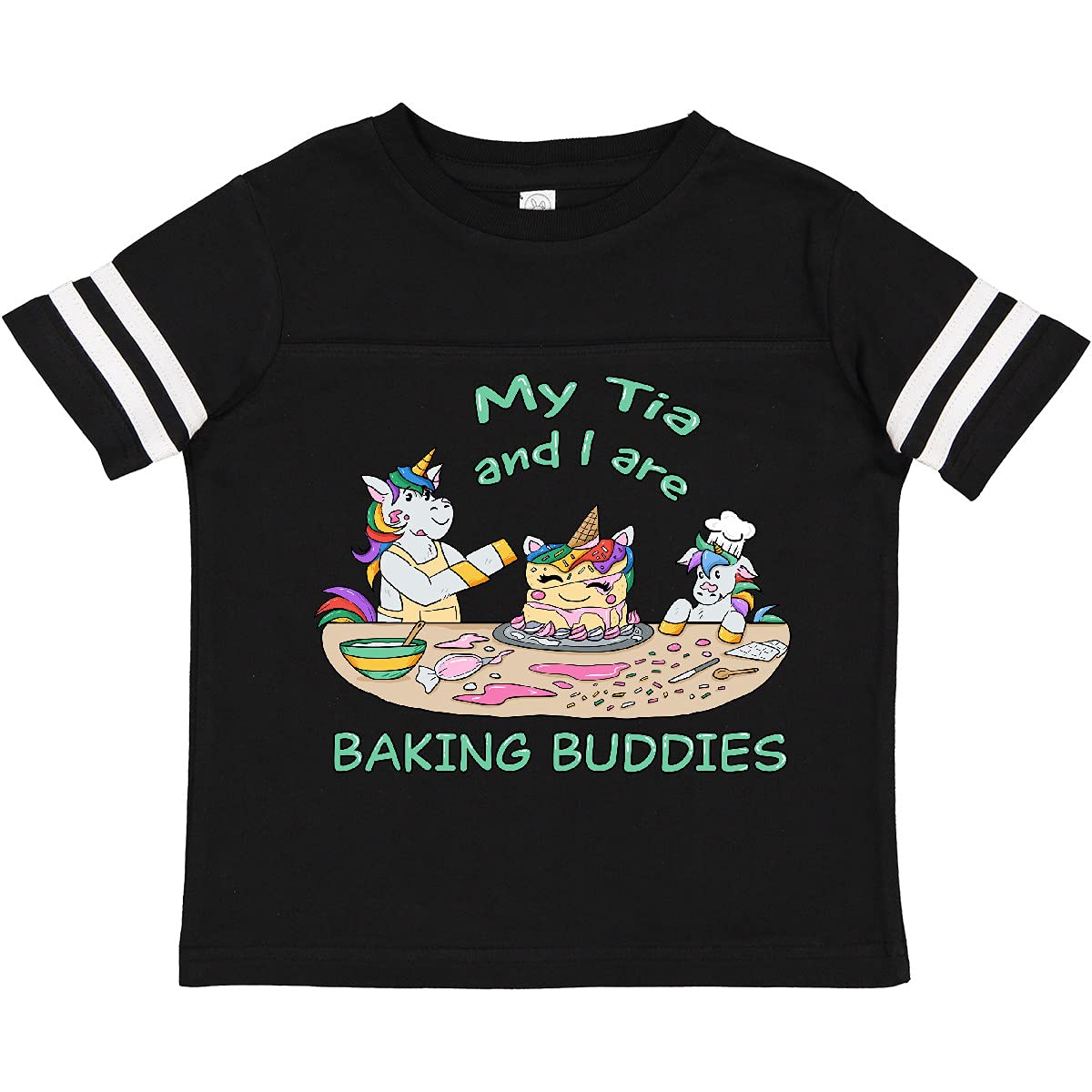 Inktastic My Tia and I are Baking Buddies Toddler T-Shirt - Cute Matching Baking Outfit for Toddlers & Aunts - Perfect for Family Baking Days, Birthday Parties & Kitchen Fun