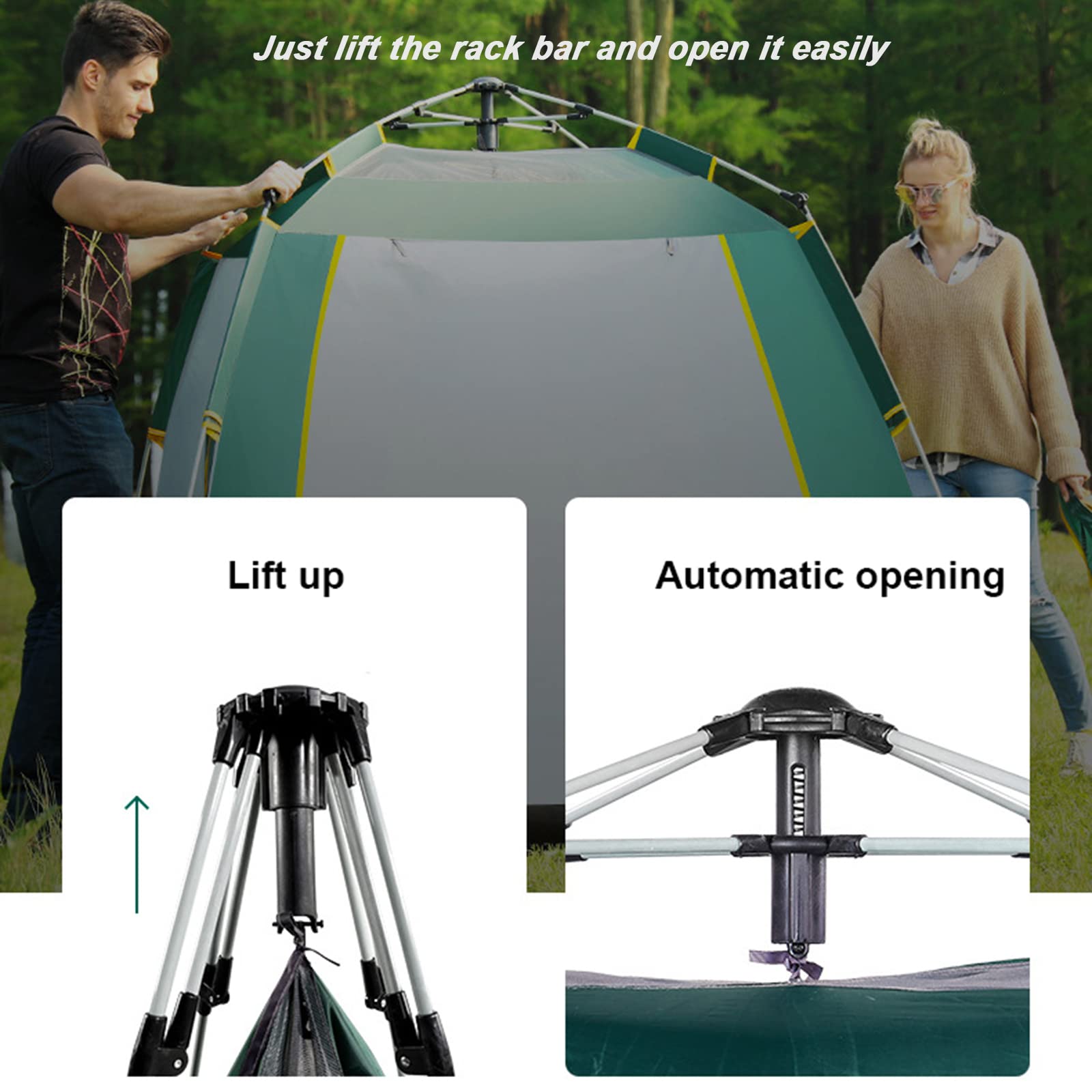 **3-4 Person Ultralight Waterproof Camping Tent - Easy Setup for Backpacking, Hiking & Outdoor Adventures | Perfect for Family Camping & Music Festivals**