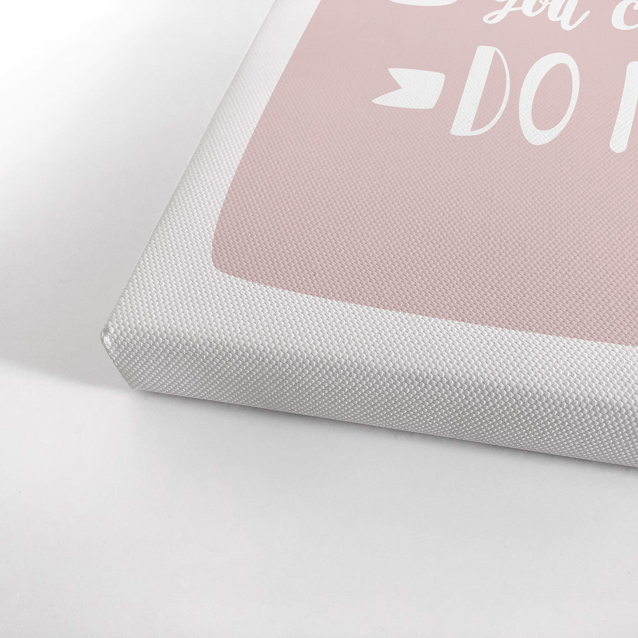 Smile Art Design 'If You Can Dream You Can Do It' Inspirational Wall Art - Pink Lettering Canvas Print for Kids Room, Nursery & Baby Room Decor (36x24 Inch, Ready to Hang) | Motivational Quote for Children's Bedroom, Playroom & Study Area | Made in USA