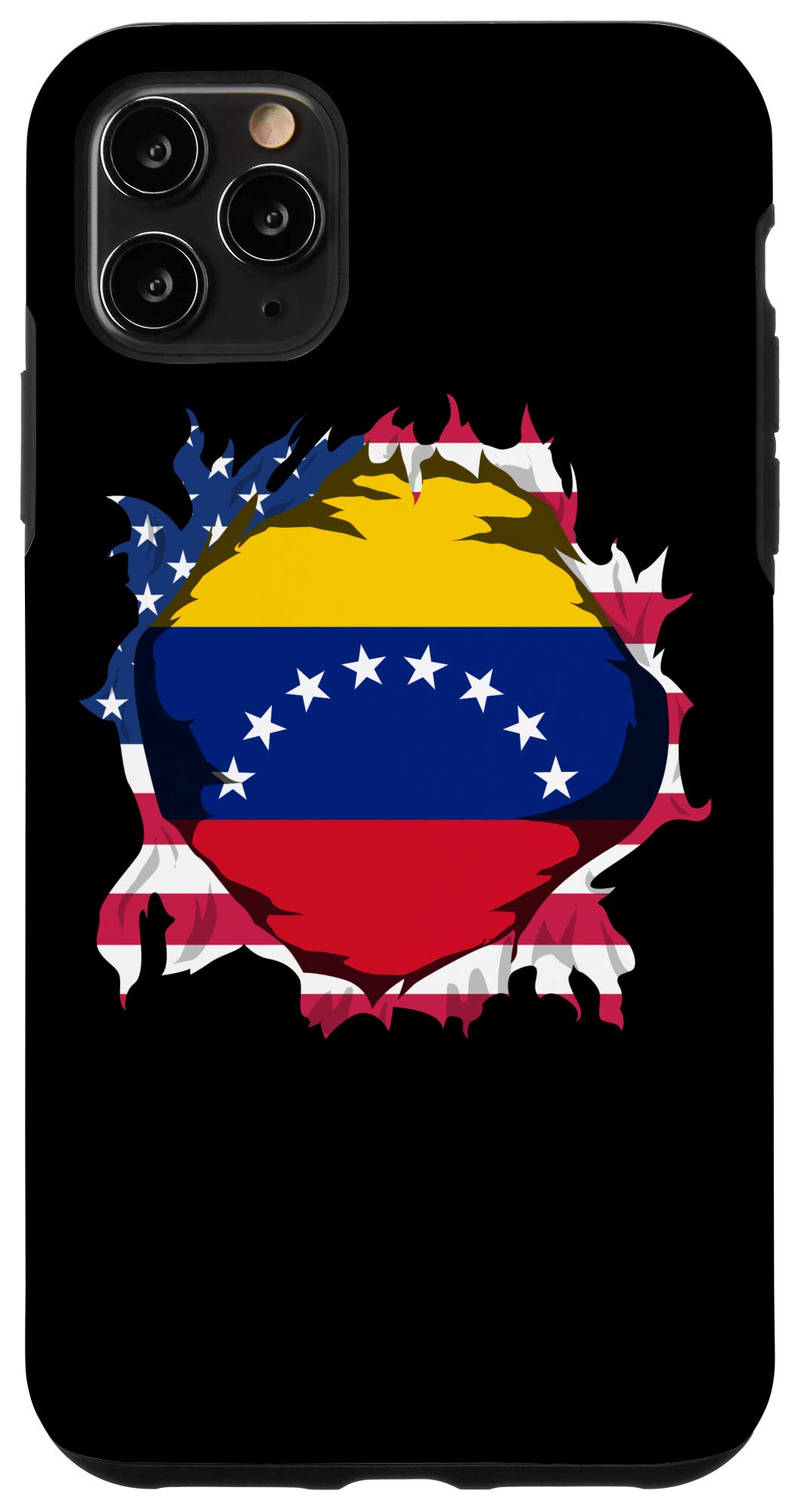 iPhone 11 Pro Max Case with Venezuela & American Flag Design - Durable Protective Cover for iPhone 11 Pro Max - Perfect for Travel, Patriotic Events & Everyday Use