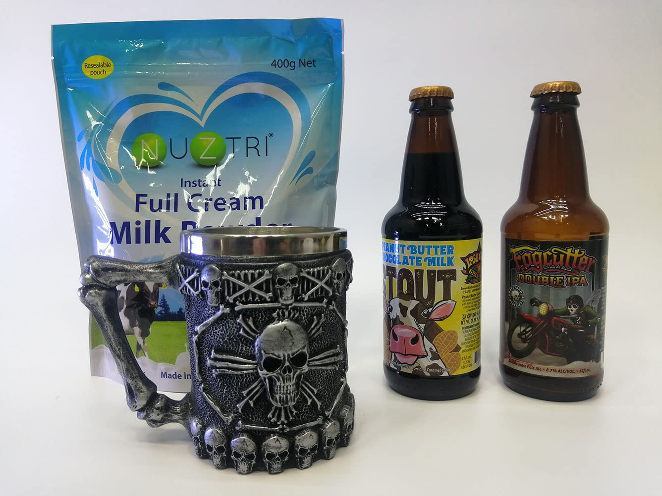 Viking Skull Coffee Mug 14oz - Stainless Steel Insulated Reusable Cup with Handle for Hot & Cold Drinks - Perfect for Coffee, Tea, Beer, Milk - Great Halloween Barware, Party Cup & Unique Gift for Men & Women