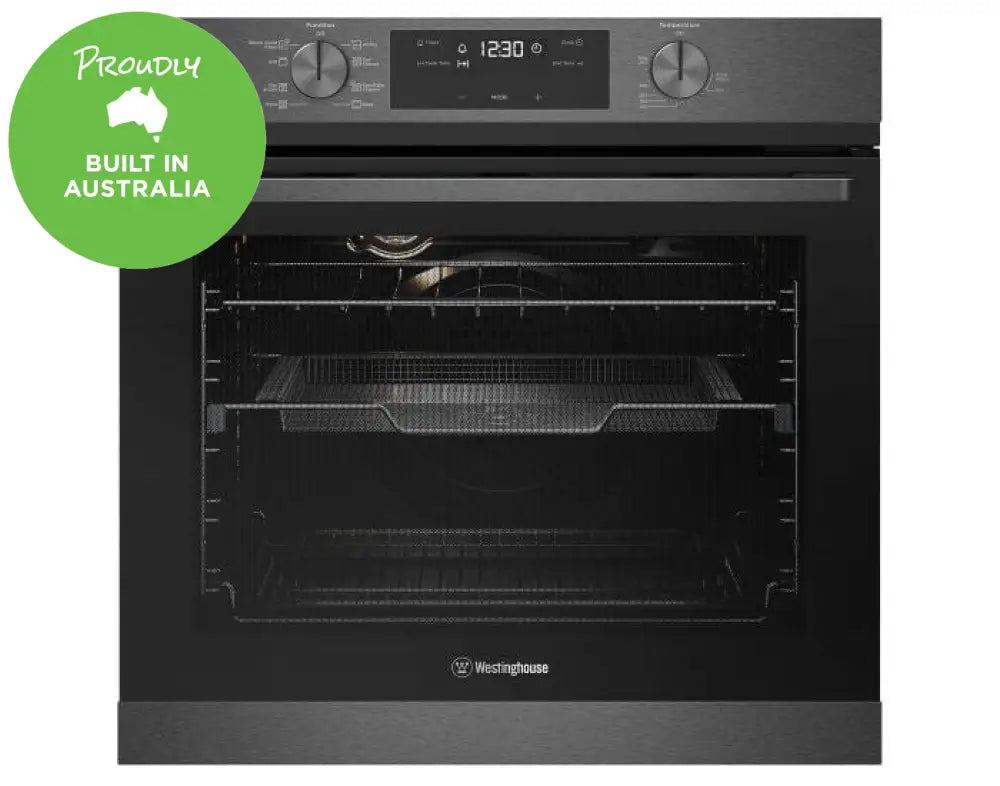 Westinghouse WVE617DSC 60cm 8-in-1 Multi-Function Convection Oven with Air Fryer - Dark Stainless Steel for Baking, Roasting, Toasting & Healthy Cooking
