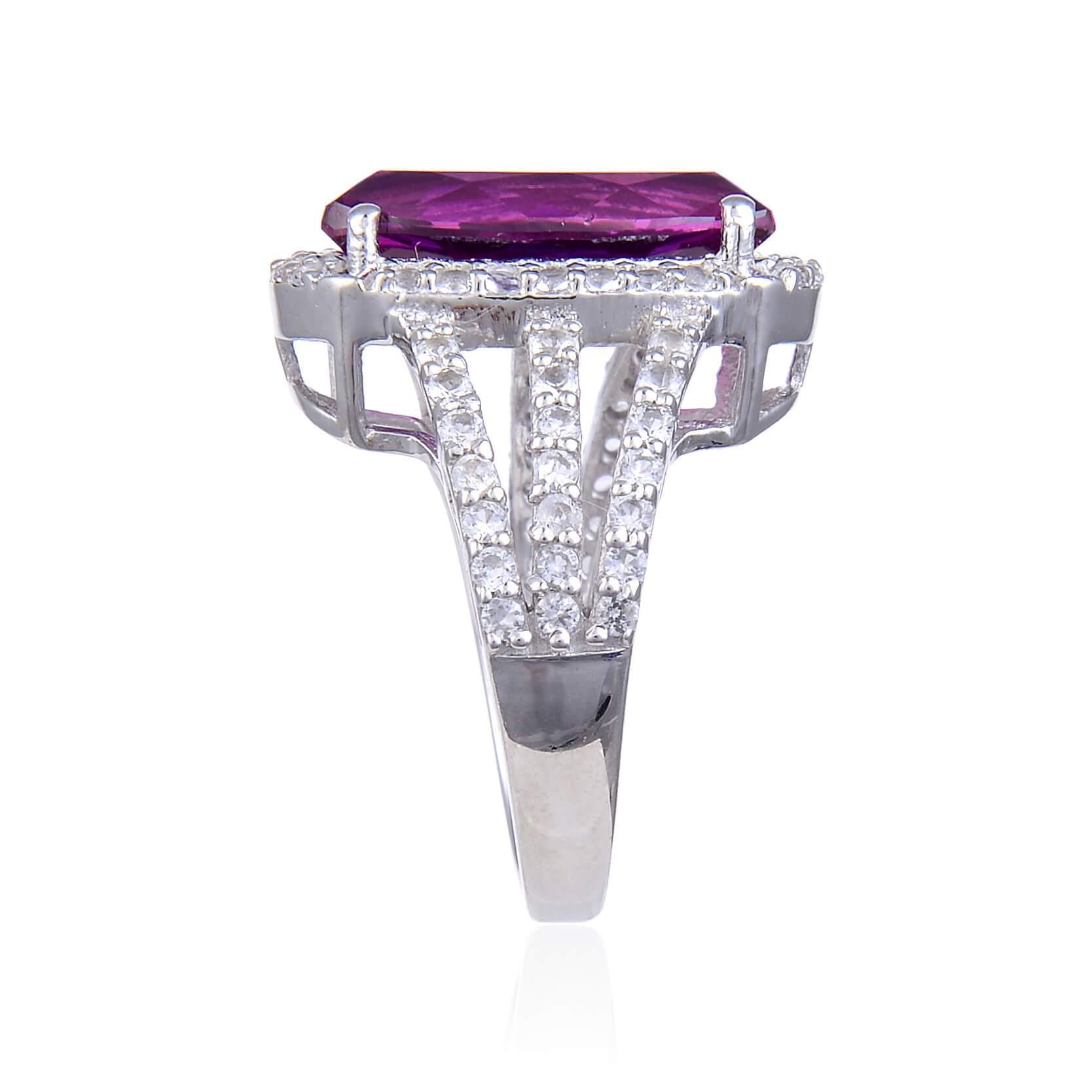 Stunning Purple Sapphire Cushion Cut Statement Ring for Women | Elegant Jewelry Gift for Birthday, Anniversary & Special Occasions