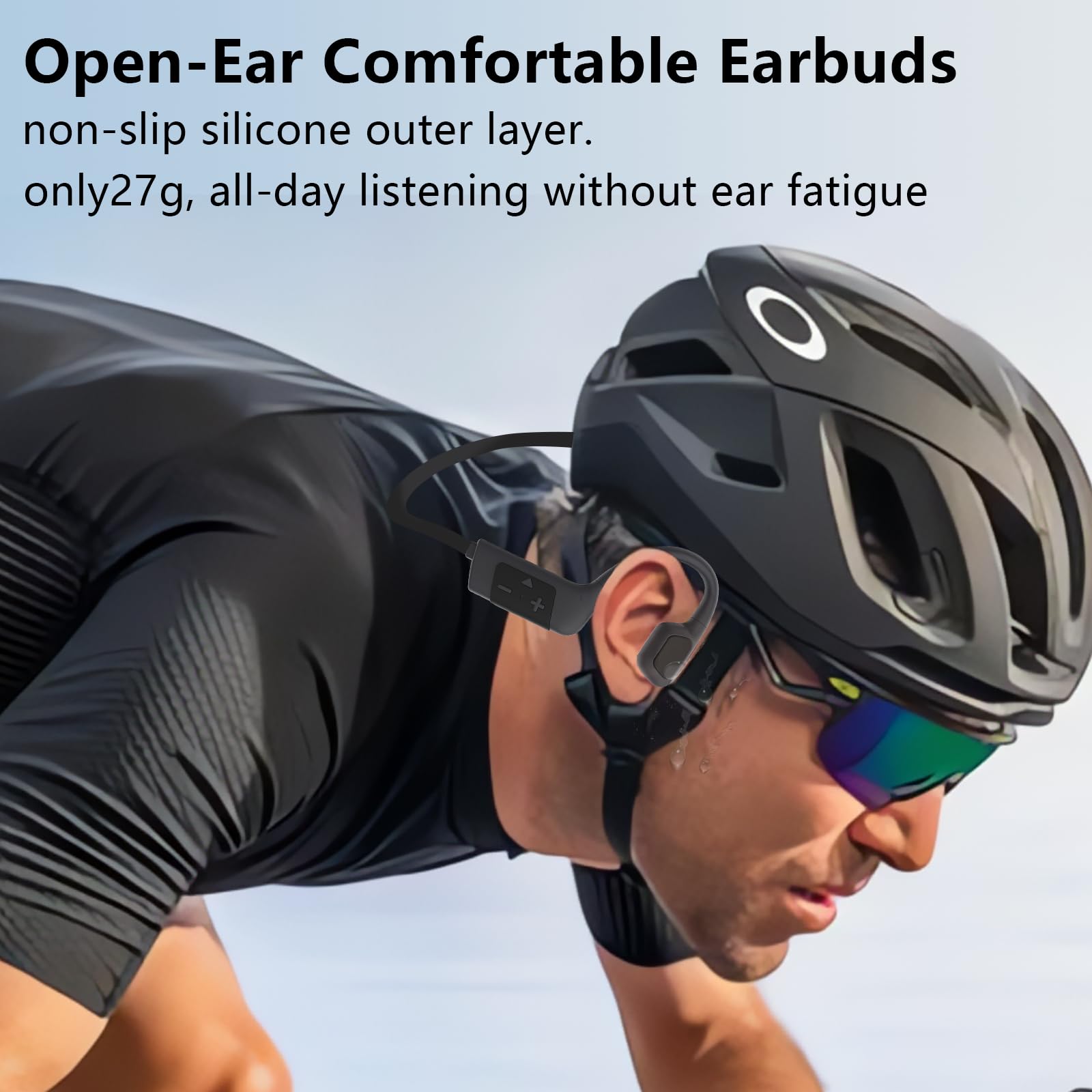 Bluetooth 5.3 Wireless Bone Conduction Headphones with Mic - 32GB MP3 Player, 15H Playtime, IP68 Waterproof - Open Ear Headphones for Swimming, Running & Fitness Workout - Perfect for Outdoor Sports, Gym Training & Water Activities