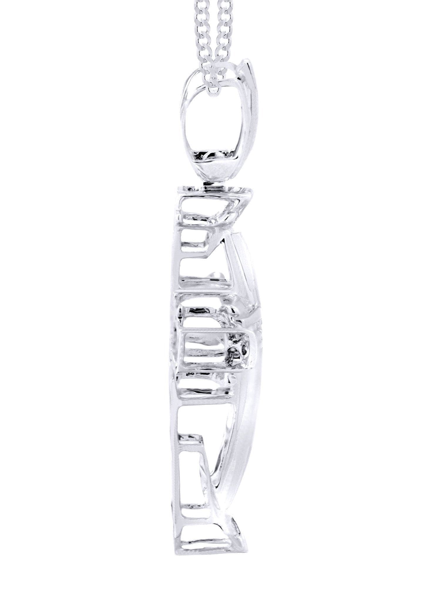 14K White Gold Diamond Cross Pendant Necklace for Women | 0.94 Carat Round Cut Diamond Jewelry | Perfect for Gifts, Weddings & Special Occasions