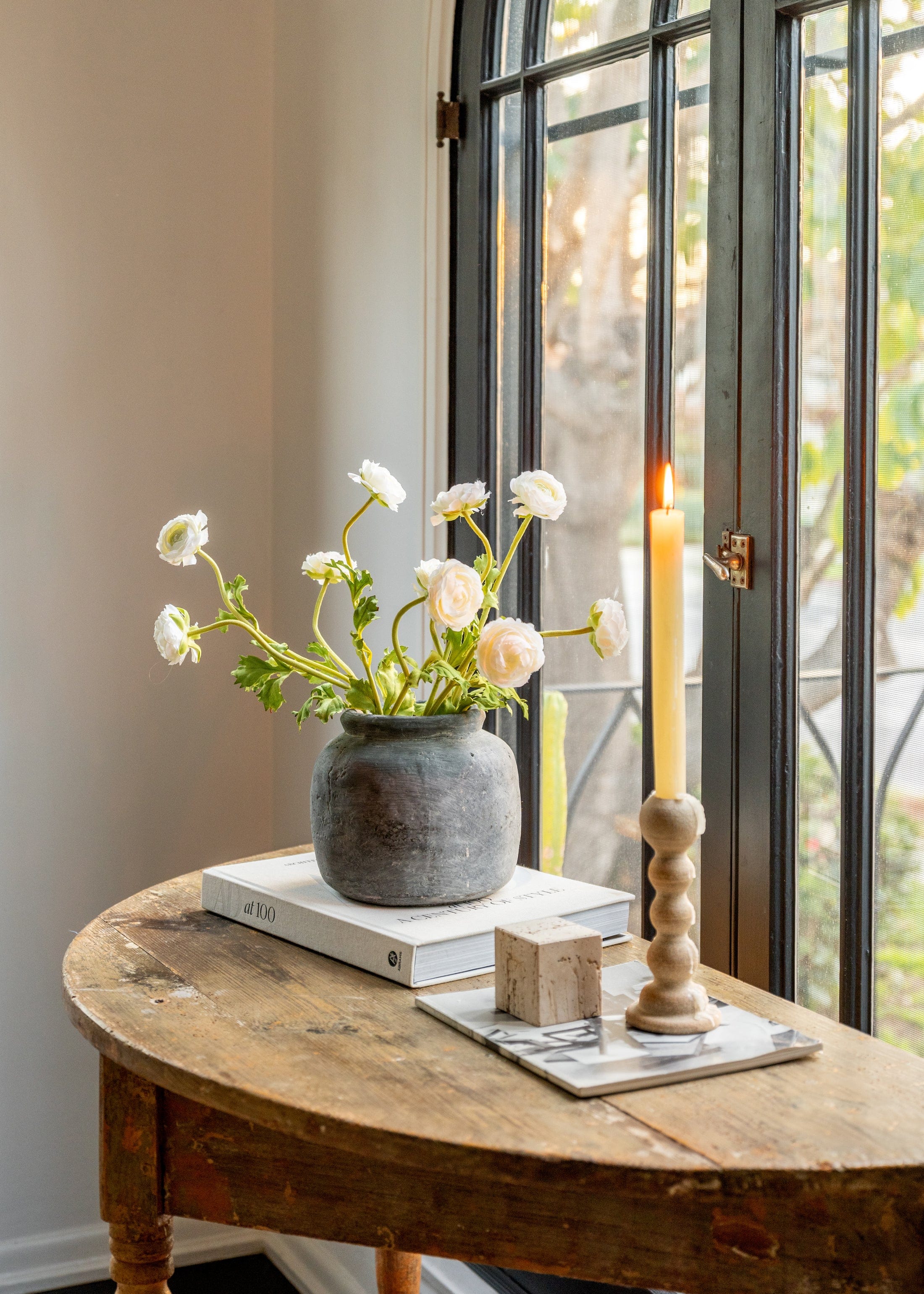 Distressed Rustic Concrete Vase - Handmade Modern Farmhouse Decor for Centerpieces, Wedding, Home & Office Decor (7