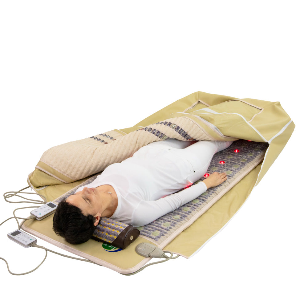 360 TAJ Wrap with 5 Natural Therapies - Pain Relief & Muscle Recovery for Back, Neck & Shoulders - Perfect for Home, Office & Travel Use