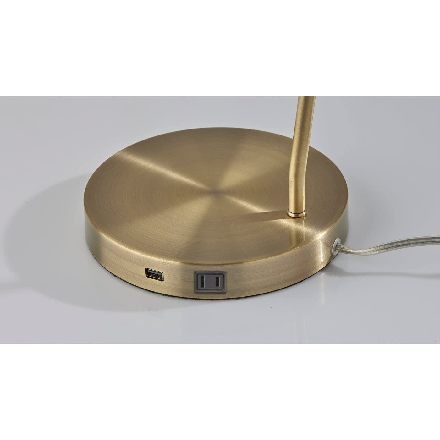 Adesso SIMPLEE SL4919-21 Cleo Adjustable Brass Desk Lamp - Modern Office Lighting for Home, Study & Workspace - Perfect for Reading, Writing & Computer Work
