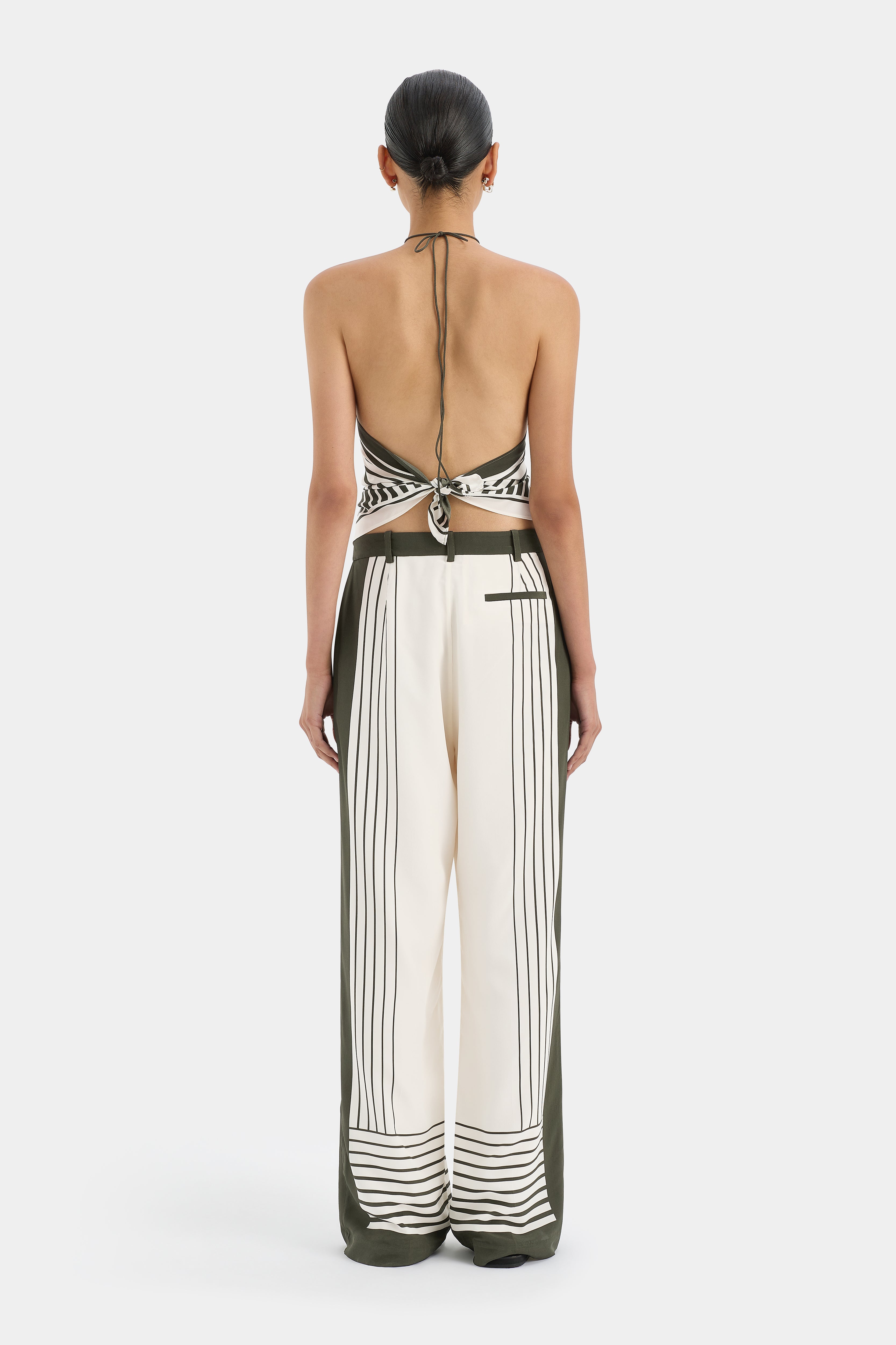 Leilana Tailored Women's Pants - Slim Fit High Waist Dress Pants for Office & Business Casual Wear