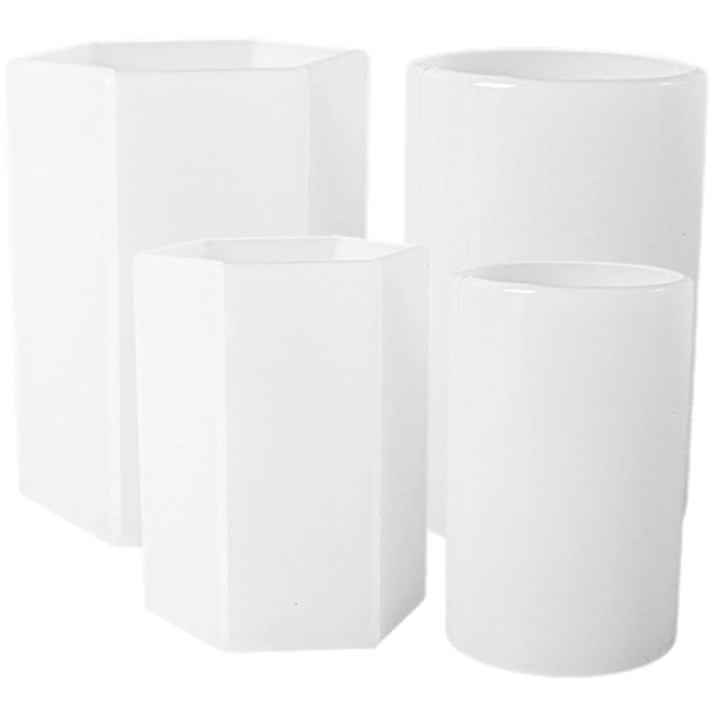 Operitacx 4-Piece Hexagon Silicone Candle Molds Set - Reusable Pillar Candle, Wax, Soap & Epoxy Resin Casting Molds for DIY Crafts, Home Decor & Wedding Centerpieces