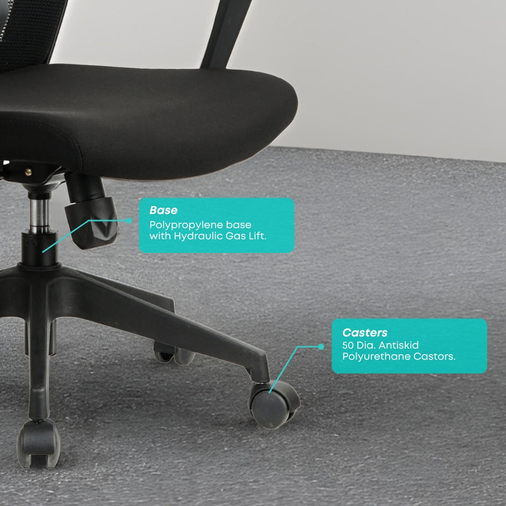 Ergonomic Flex Highback Office Chair with Lumbar Support - Adjustable Height & Swivel for Home, Office, and Gaming Use