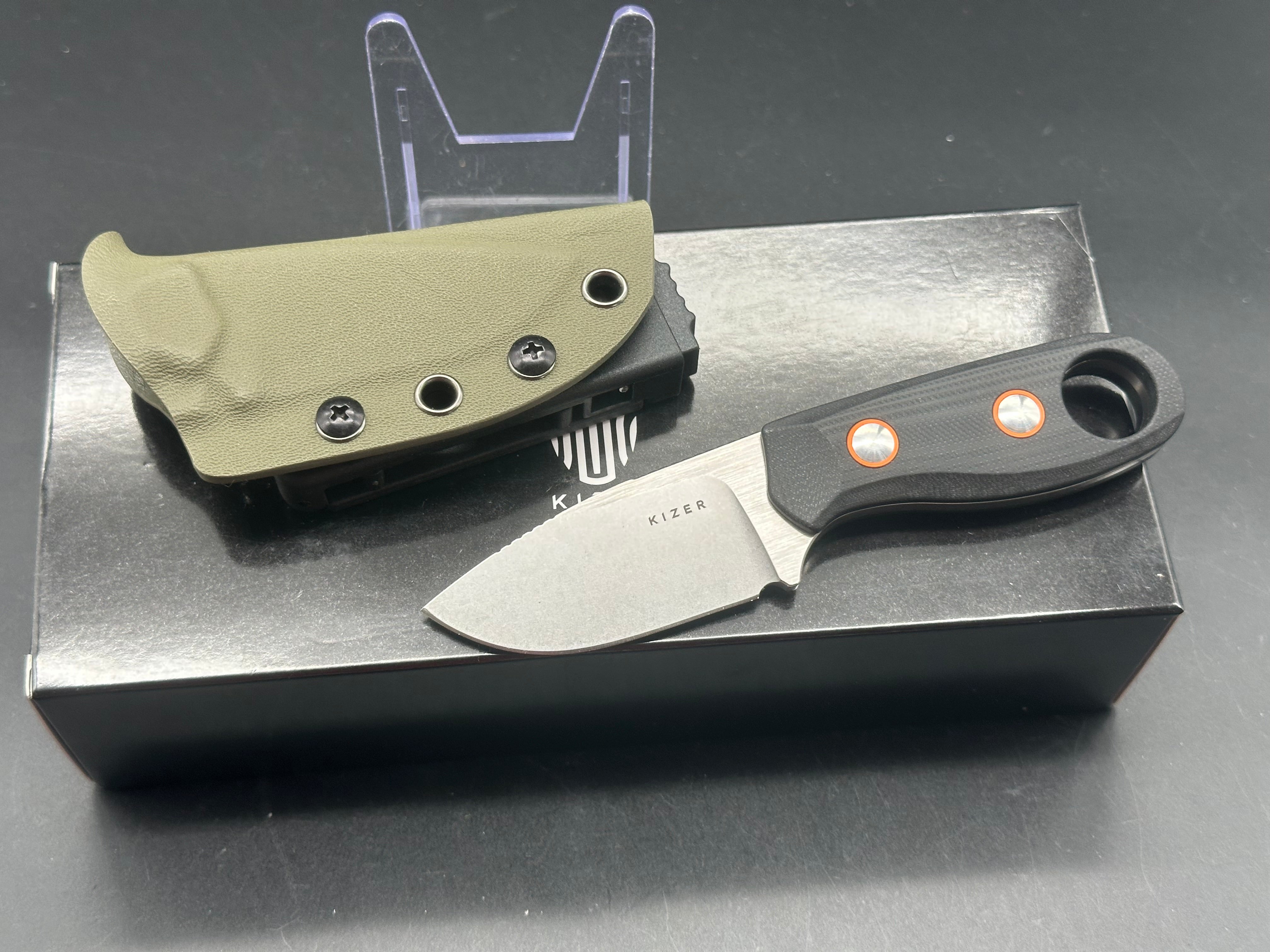 Kizer BEAVER Folding Pocket Knife - NITRO V Steel Blade with Black G10 Handle - EDC Utility Knife for Camping, Hiking & Outdoor Adventures (Model 1078M1)