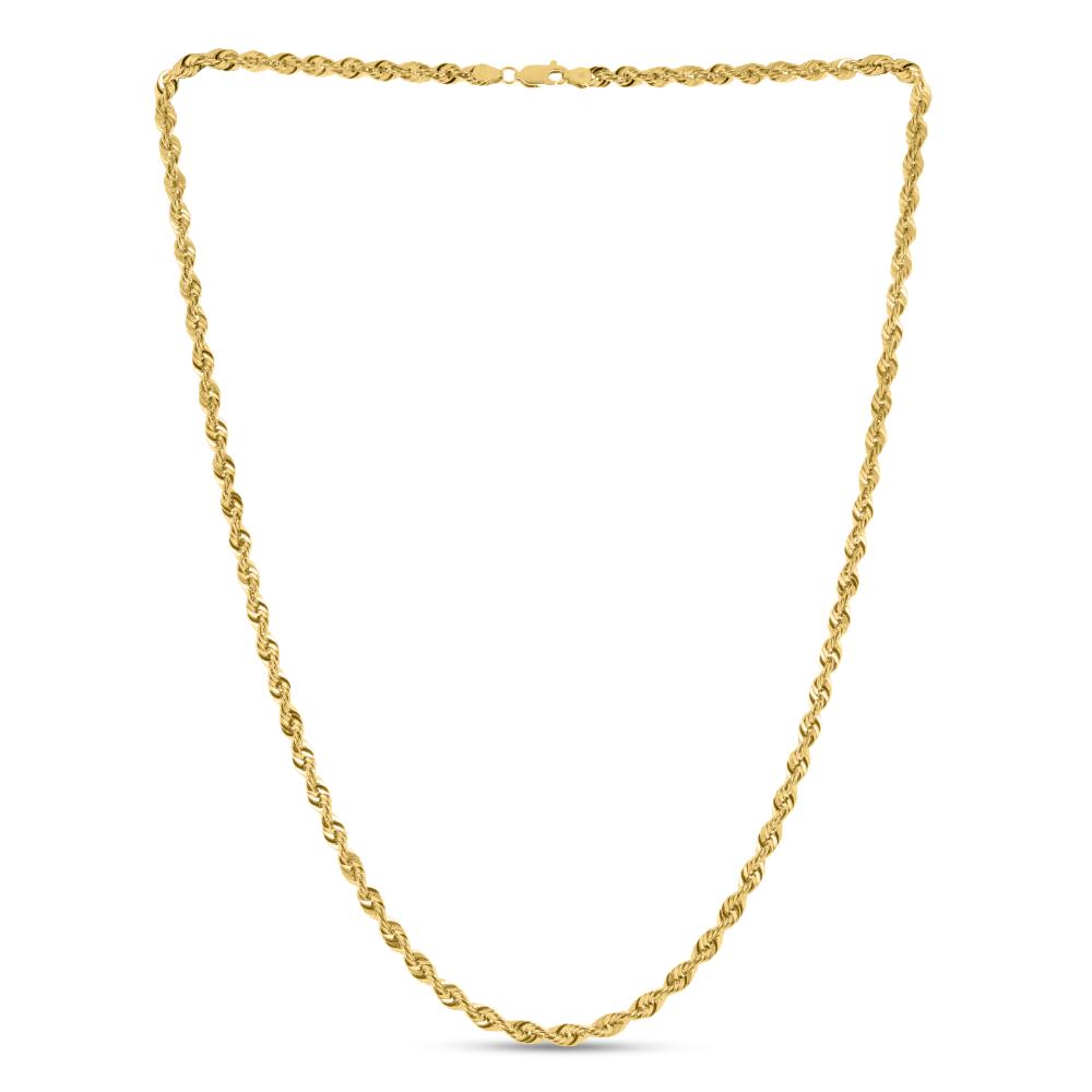 10K Gold 5mm Lite Rope Chain Necklace for Women - Dainty & Elegant Jewelry Gift for Birthday, Anniversary - Perfect for Layering or Everyday Wear