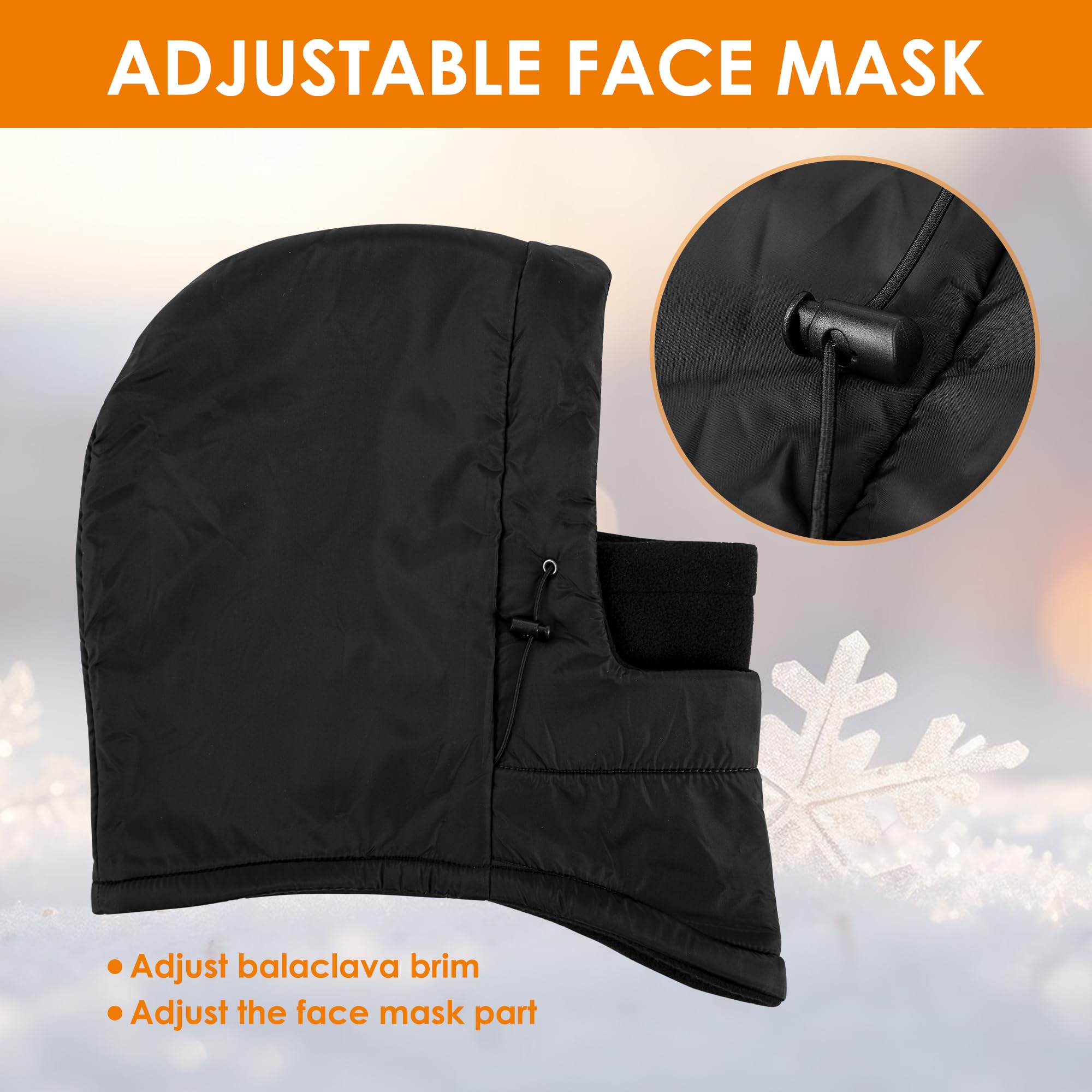 Balaclava Ski Mask - Fleece Lined Windproof Thermal Face Cover for Men & Women - Adjustable Winter Face Mask for Skiing, Snowboarding & Cold Weather Activities