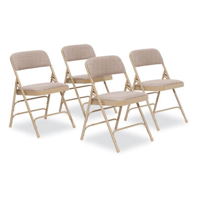 Premium NPS 2300 Series Heavy Duty Folding Chairs - 500 lb Capacity, Triple Brace Double Hinge Design, Set of 4 - Perfect for Weddings, Events, and Outdoor Gatherings