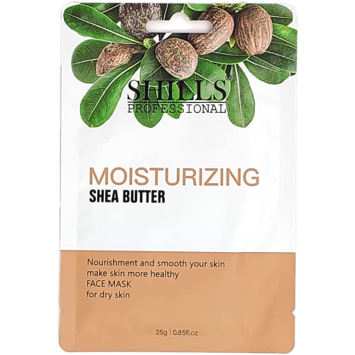 CIVAKI PROFESSIONALS Deep Moisturizing Shea Butter Face Mask - Hydrating & Nourishing Sheet Mask for Dry Skin | Smooth & Healthy Skin Care | Perfect for Night Routine & Spa Day