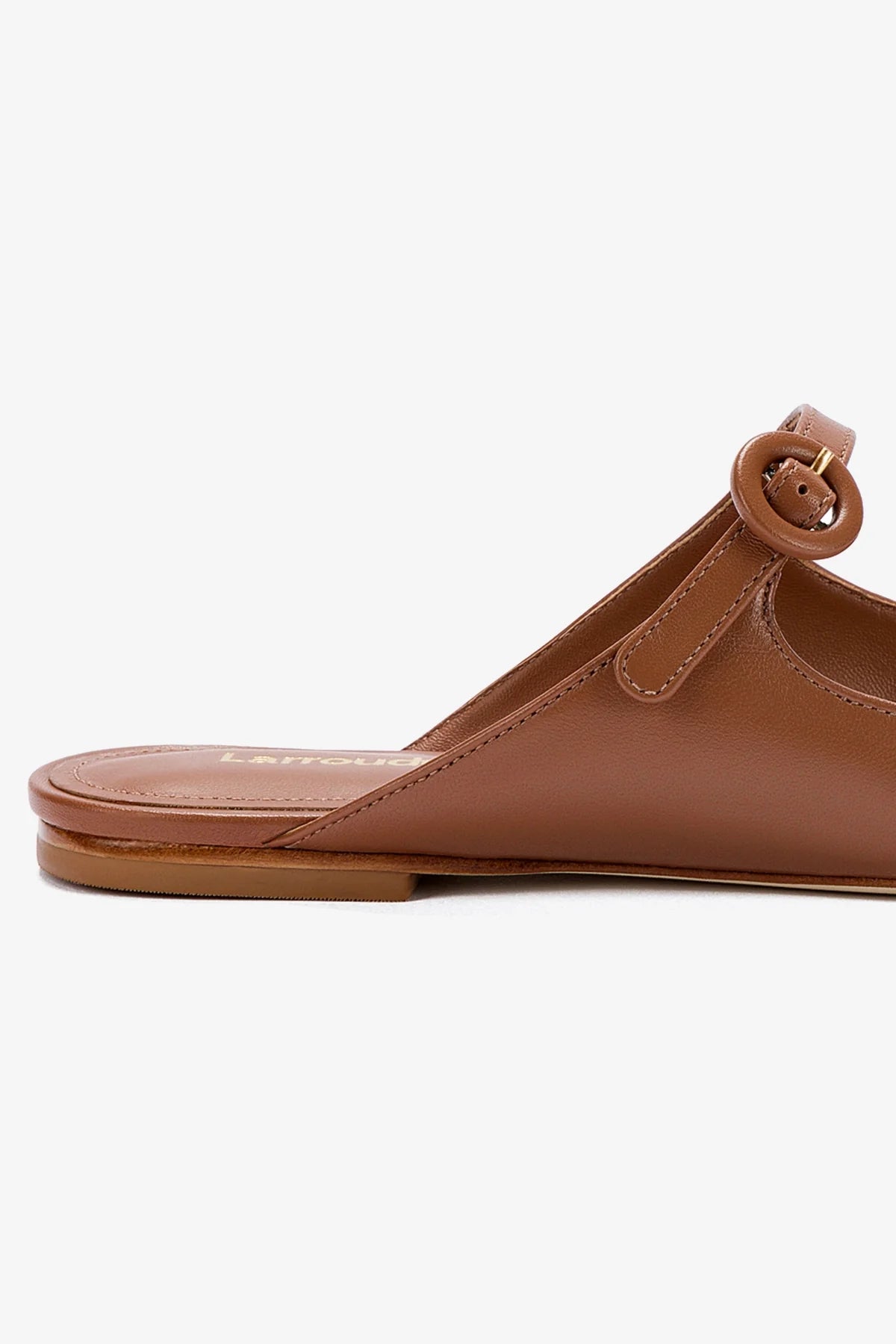 Blair Flat Mule Shoes - Comfortable Caramel Leather Slip-On Loafers for Women | Casual Wear, Office, Travel & Everyday Use