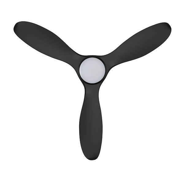 Eglo Noosa 52 Inch 132cm DC Ceiling Fan with 18W LED CCT Light in Black - Energy Efficient Quiet Operation for Living Room, Bedroom, and Office