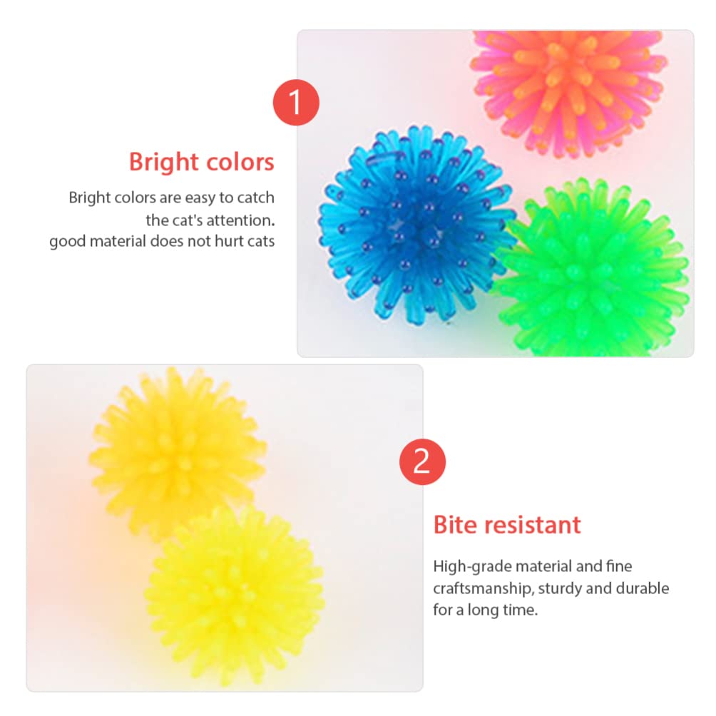 5pcs Cat Prickly Ball Toy - Interactive Teaser Toys for Kittens & Adult Cats - Fun Thorn Balls for Playtime, Exercise & Bonding (Great for Indoor Play & Stress Relief)