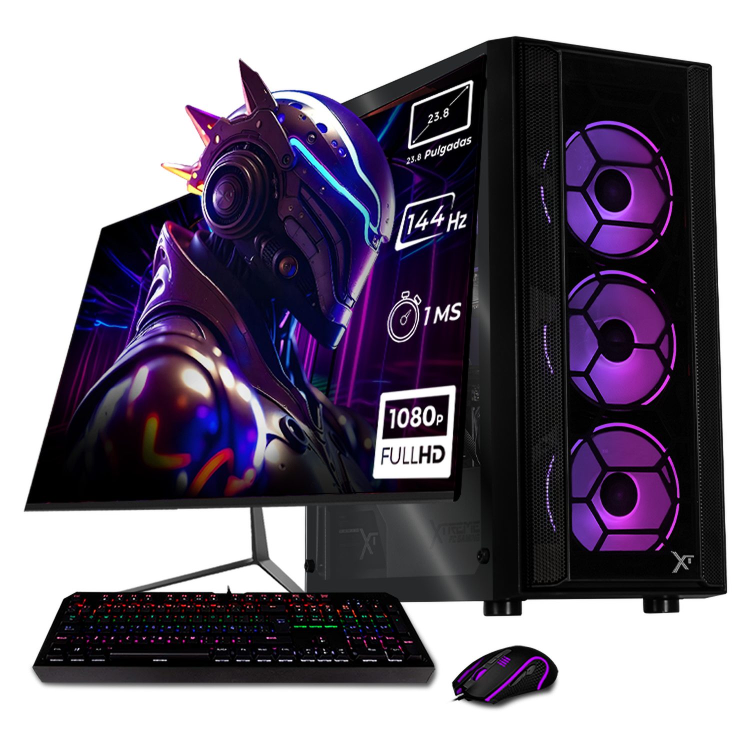 Xtreme Gaming PC with NVIDIA GeForce RTX 4060, AMD Ryzen 5 5500, 16GB RAM, 1TB SSD, 23.8