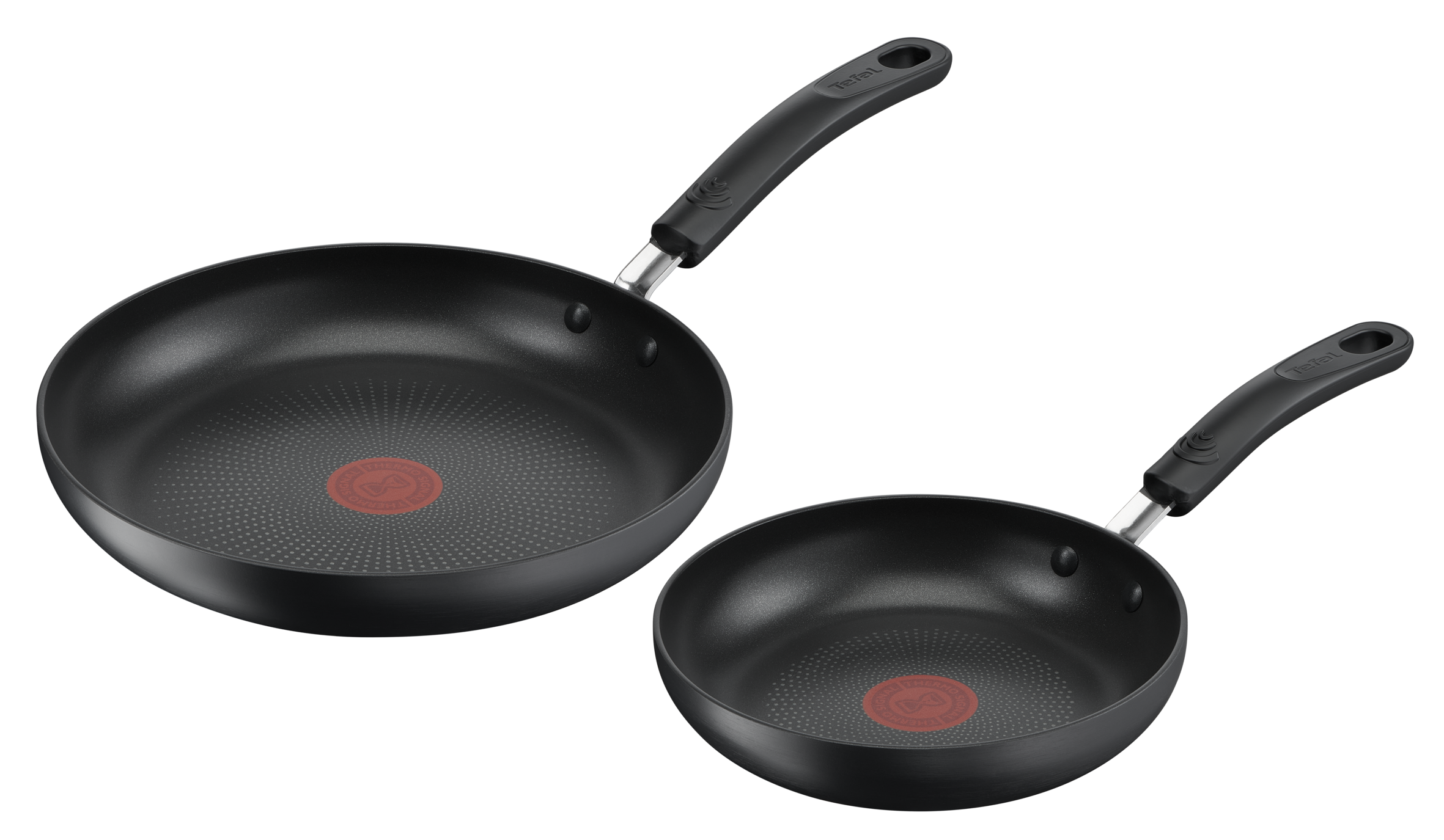 Tefal Specialty Hard Anodised Non-Stick Twin Pack Fry Pans - 20cm & 26cm - Durable Cookware Set for Frying, Searing & Sauteing - Perfect for Home Kitchen & Professional Use