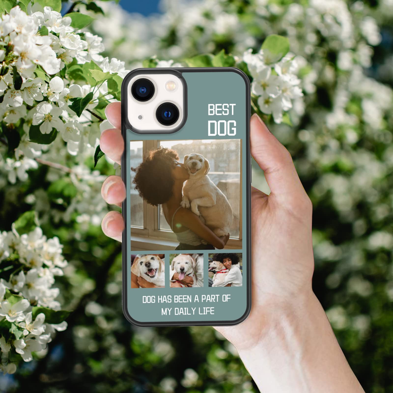 Custom Dog Photo Phone Case for iPhone 11/12/13 Pro Max/X/Xr/Xs Mini - Personalized Unique Gift for Family & Friends | Perfect for Pet Lovers, Birthday Presents & Daily Protection