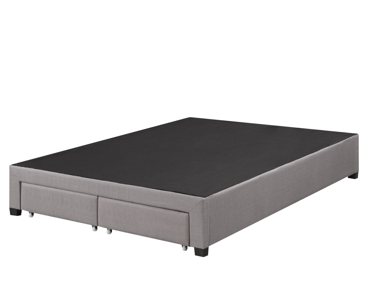 Bradley Full Platform Bed Frame with Solid Wood Slats - Grey - Sturdy Support for Mattress - Perfect for Modern Bedrooms & Guest Rooms