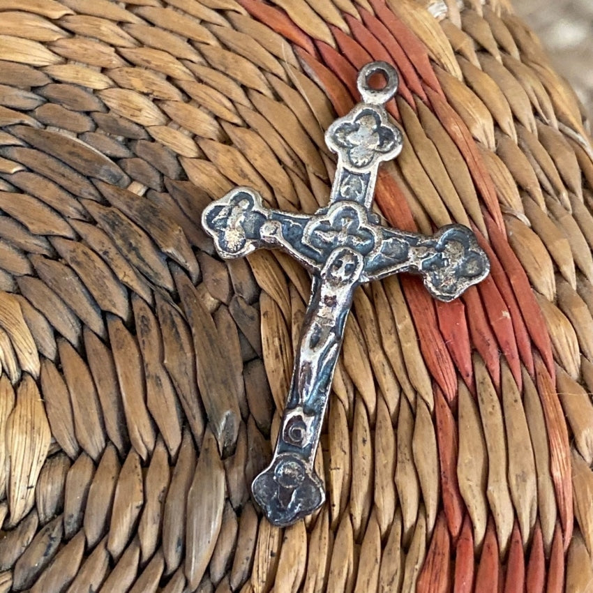 Vintage Sterling Silver Crucifix Pendant - Religious Jewelry for Men & Women - Perfect for Church, Daily Wear & Gift Giving
