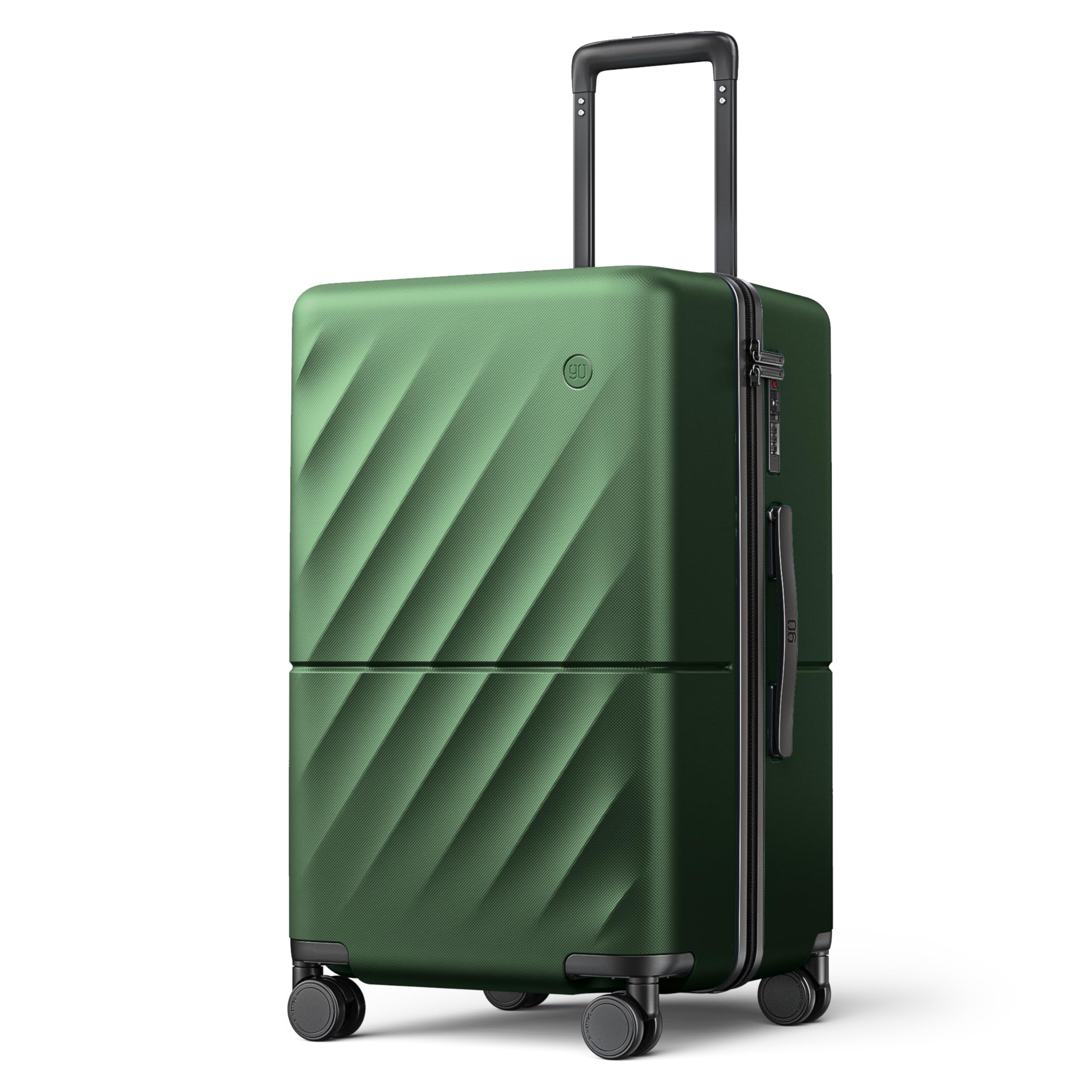 22 Inch Spinner Luggage with TSA Lock - 68L Checked Suitcase for Short Trips & Travel, Fits Wide Brim Hats (24.4 x 14.8 x 13.8 Inches, Seaweed Green) - Perfect for Business Trips, Weekend Getaways & Air Travel