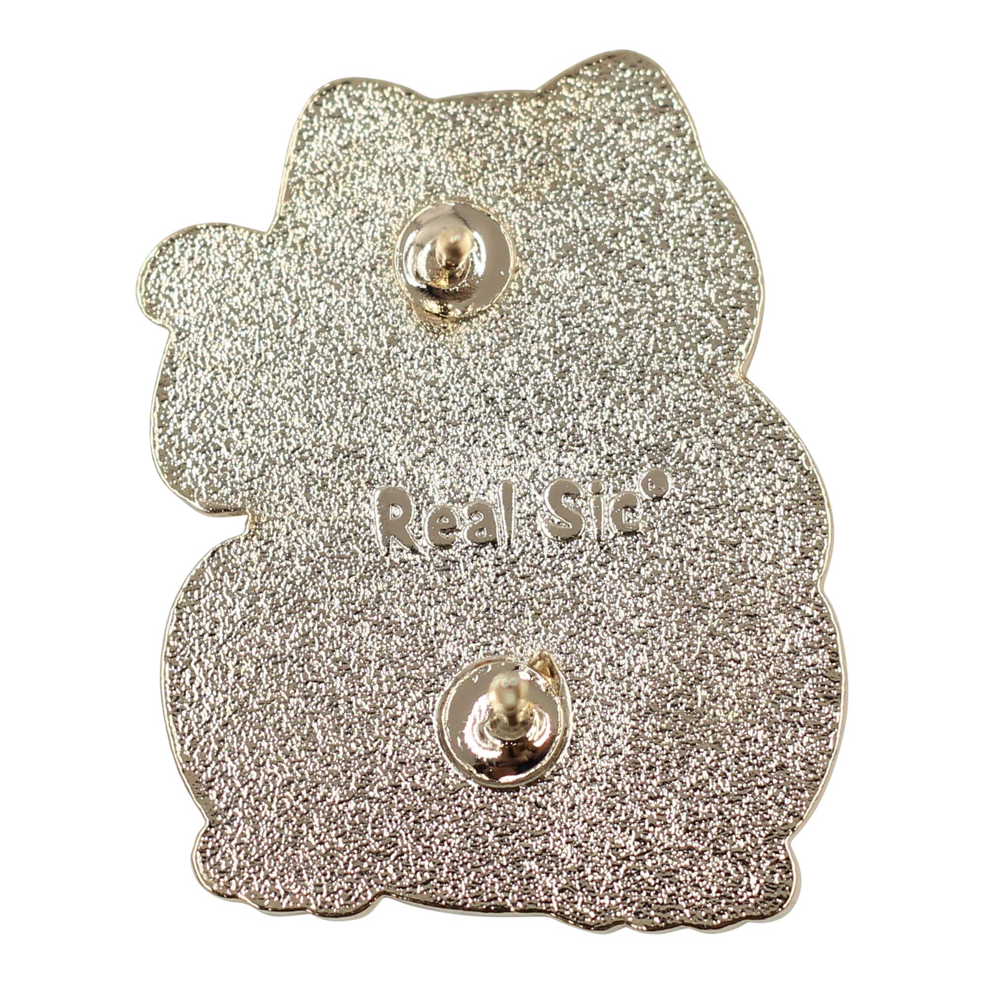 REAL SIC Lucky Cat Enamel Pin - Waving Maneki Neko Lapel Pin for Good Luck - Cute Kawaii Japanese Lucky Charm Gift for Women & Men - Perfect for Jackets, Hats, Backpacks & Office Wear - Bring Fortune to Work, School & Daily Life