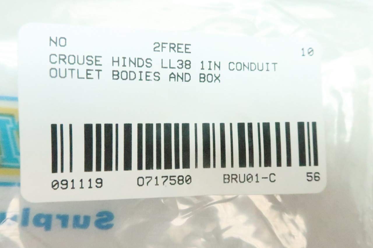 CROUSE HINDS LL38 1 Inch Iron Outlet Body - Heavy Duty Electrical Conduit Fitting for Industrial and Commercial Wiring Applications
