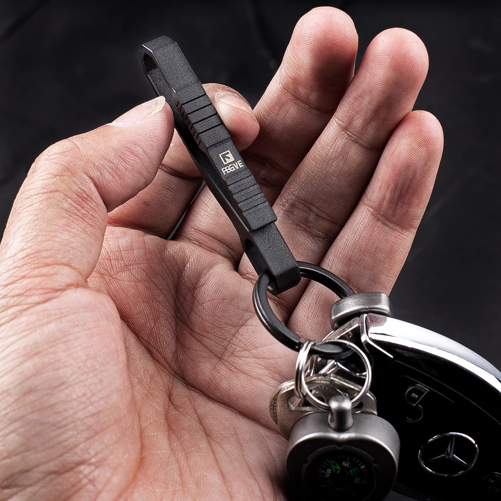 TISUR Titanium Keychain Pocket Clip - Quick Access Key Holder with Detachable Keyring for Men & Women | Perfect for Everyday Carry, Key Organization & Gifts