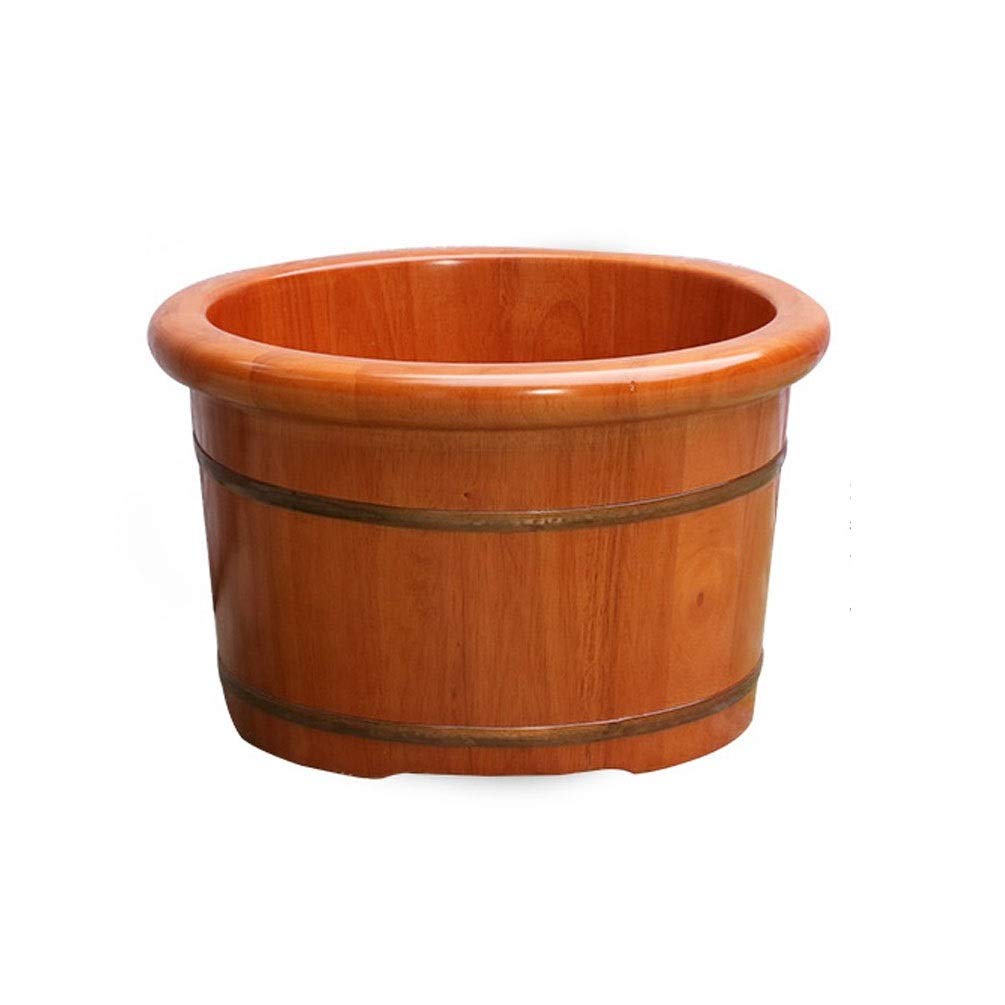 NUBAOzy Wooden Foot Bath Massager Tub - Natural Wood Foot Spa Bucket for Relaxation, Detox & Pain Relief - Perfect for Home Use, Sauna Therapy & Aromatherapy Sessions