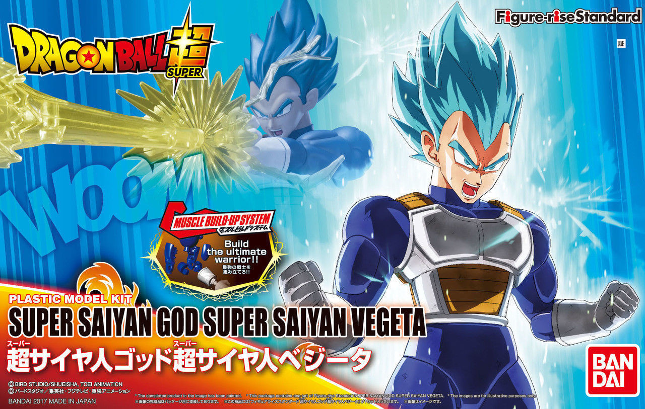 Figure Rise Standard Dragon Ball Super Super Saiyan God Super Saiyan Vegeta Action Figure Model Kit - Perfect for Anime Collectors & Dragon Ball Fans to Display at Home or Office